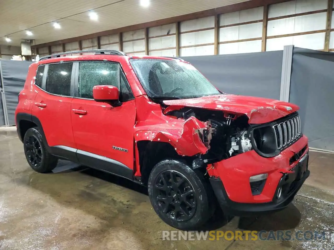 4 fotografías del automóvil dañado ZACNJDBB5MPM20018 JEEP RENEGADE 2021