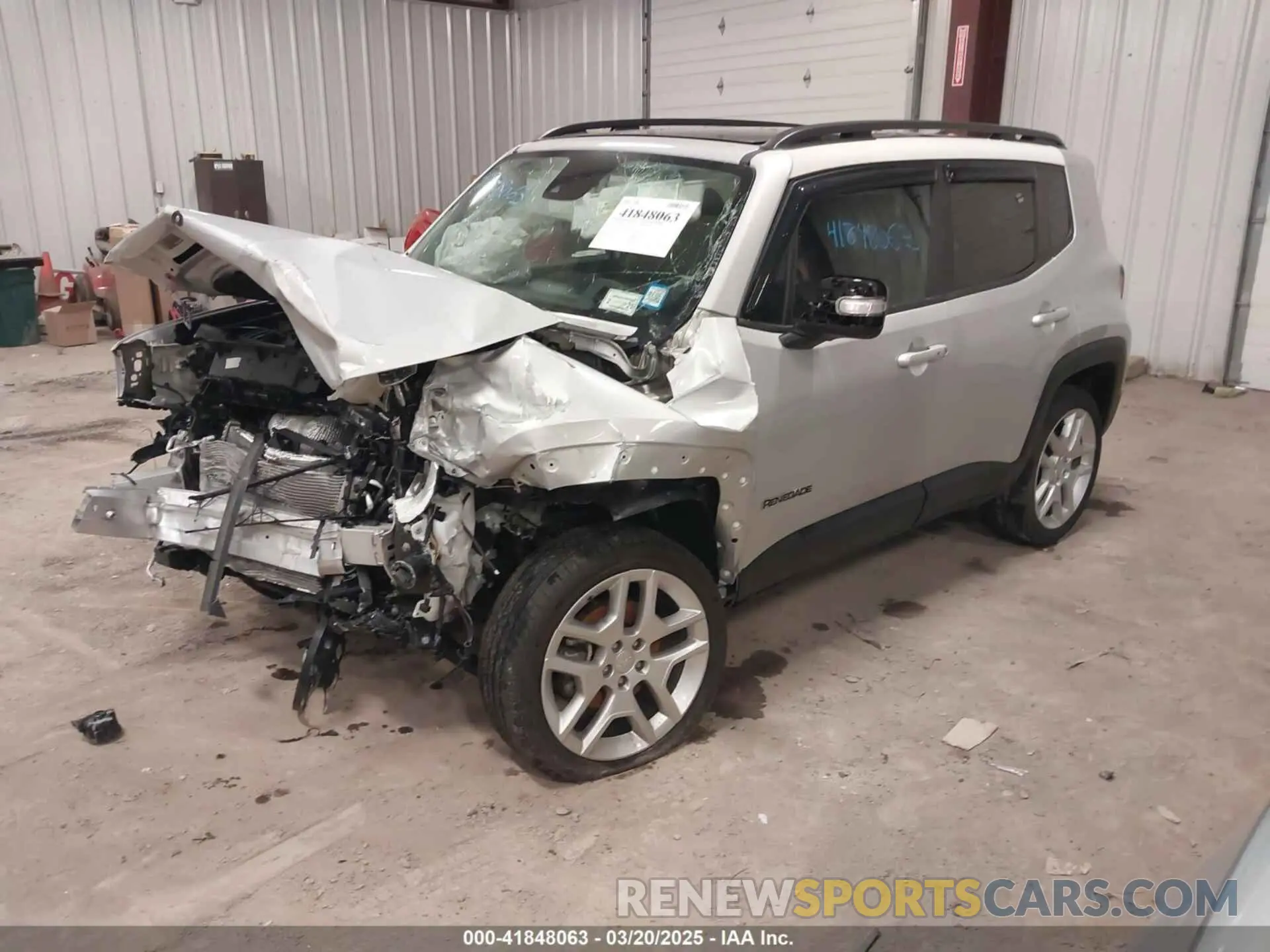 2 fotografías del automóvil dañado ZACNJDBB5MPM77688 JEEP RENEGADE 2021