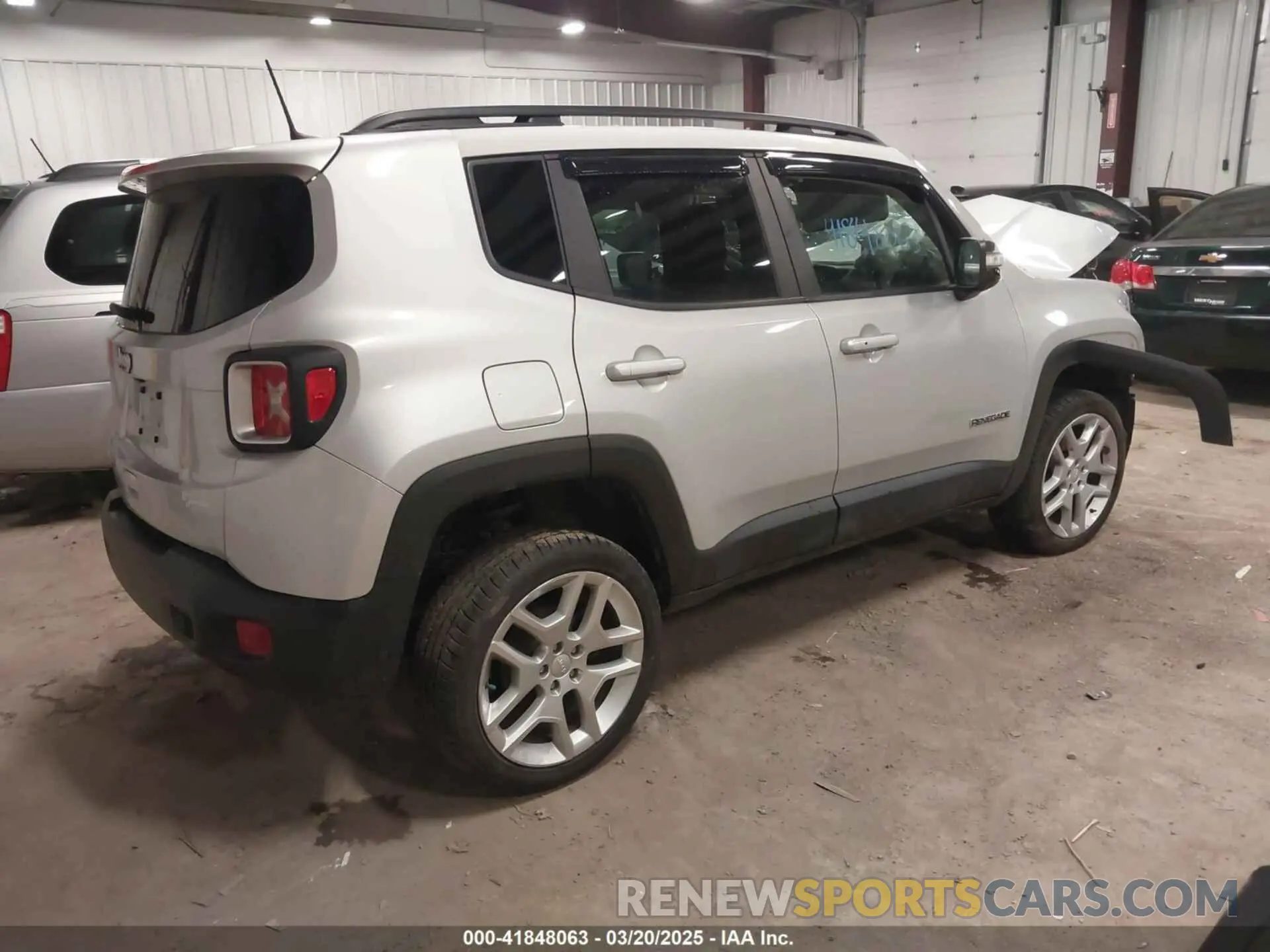 4 fotografías del automóvil dañado ZACNJDBB5MPM77688 JEEP RENEGADE 2021