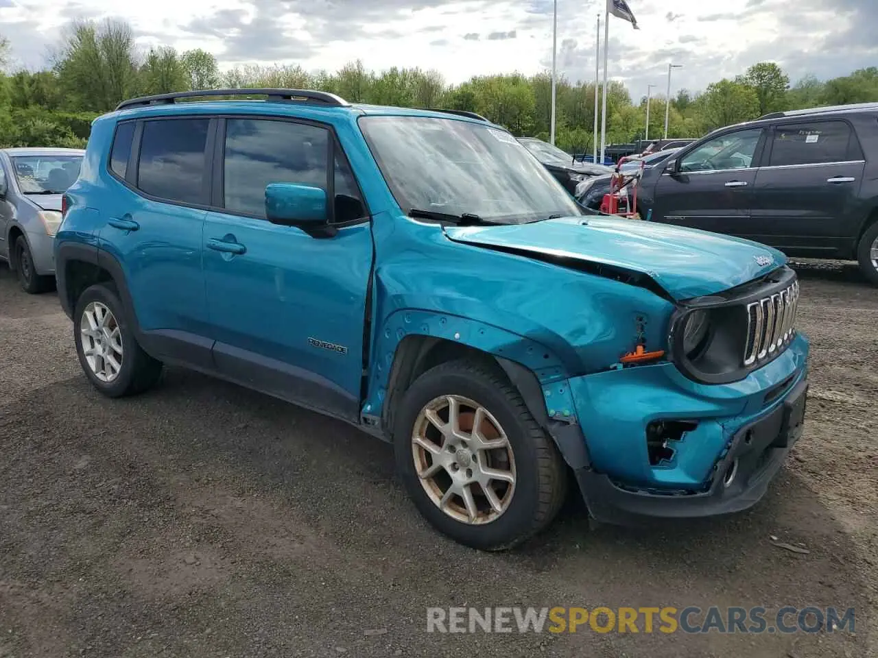 4 fotografías del automóvil dañado ZACNJDBB7MPM43901 JEEP RENEGADE 2021