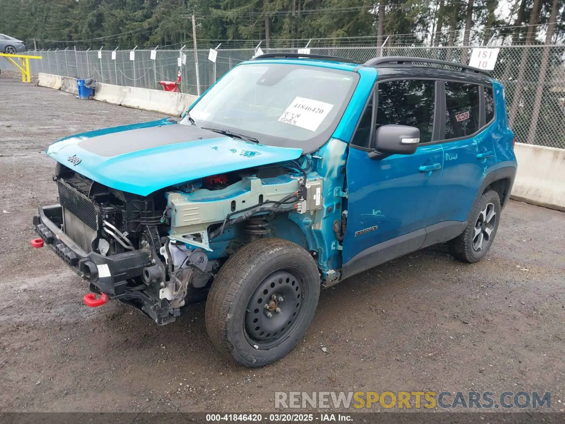 2 fotografías del automóvil dañado ZACNJDC15MPN30461 JEEP RENEGADE 2021