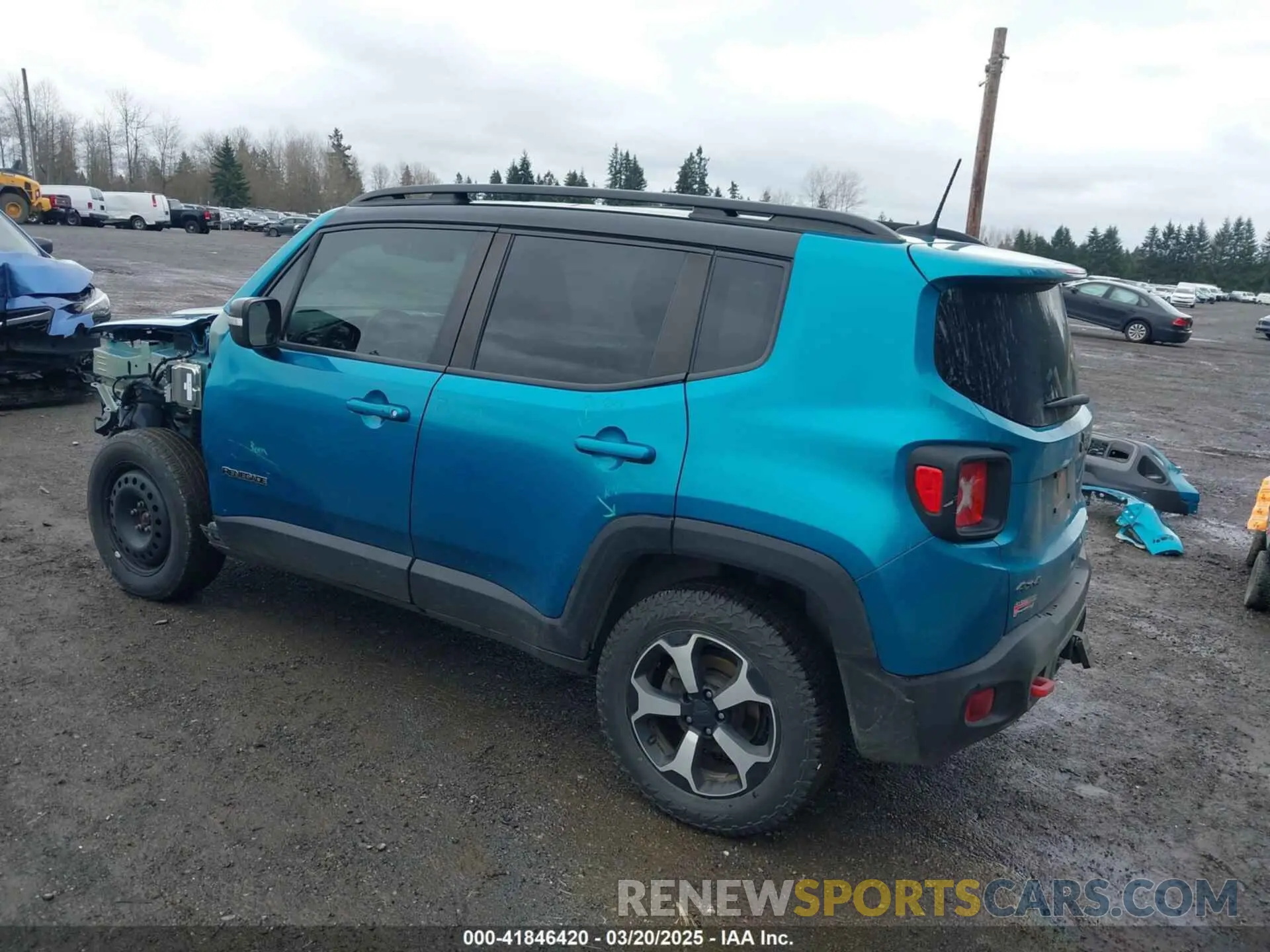 3 fotografías del automóvil dañado ZACNJDC15MPN30461 JEEP RENEGADE 2021