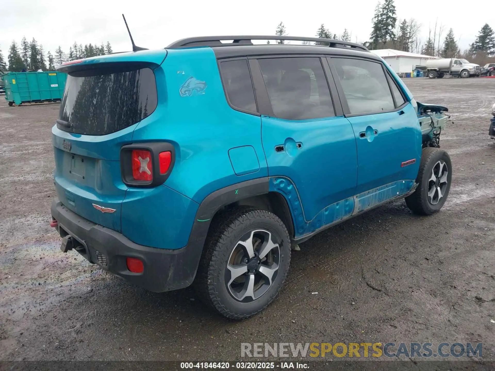 4 fotografías del automóvil dañado ZACNJDC15MPN30461 JEEP RENEGADE 2021