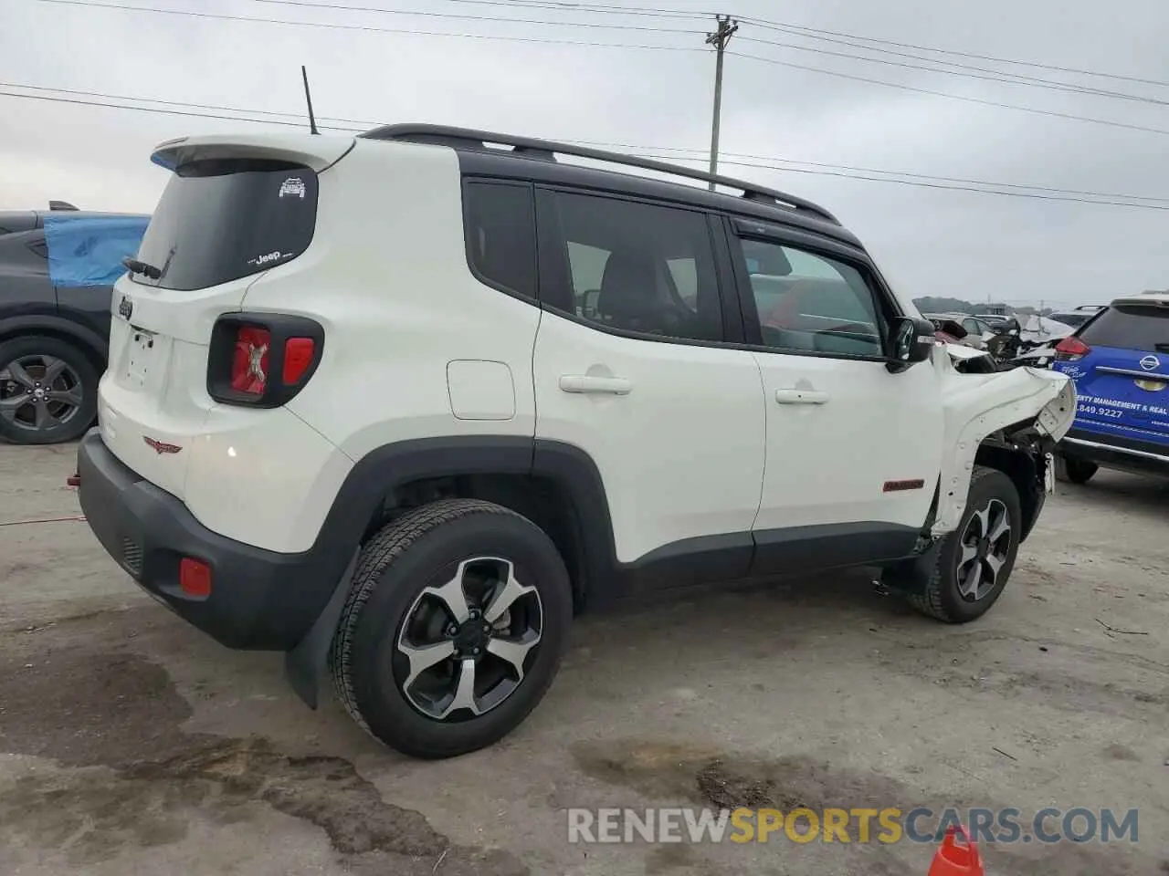 3 fotografías del automóvil dañado ZACNJDC19MPM30234 JEEP RENEGADE 2021
