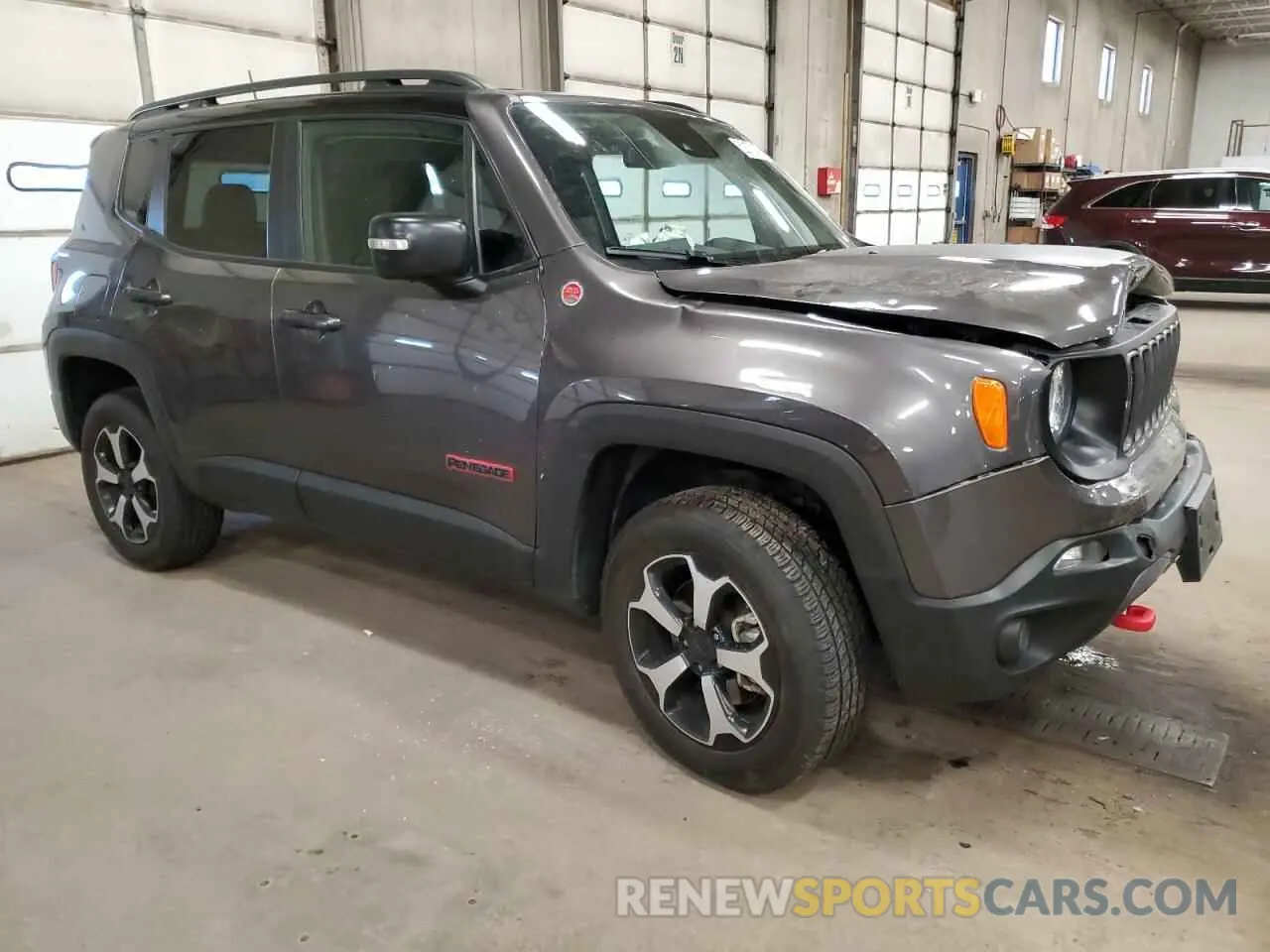 4 fotografías del automóvil dañado ZACNJDC1XMPM92810 JEEP RENEGADE 2021