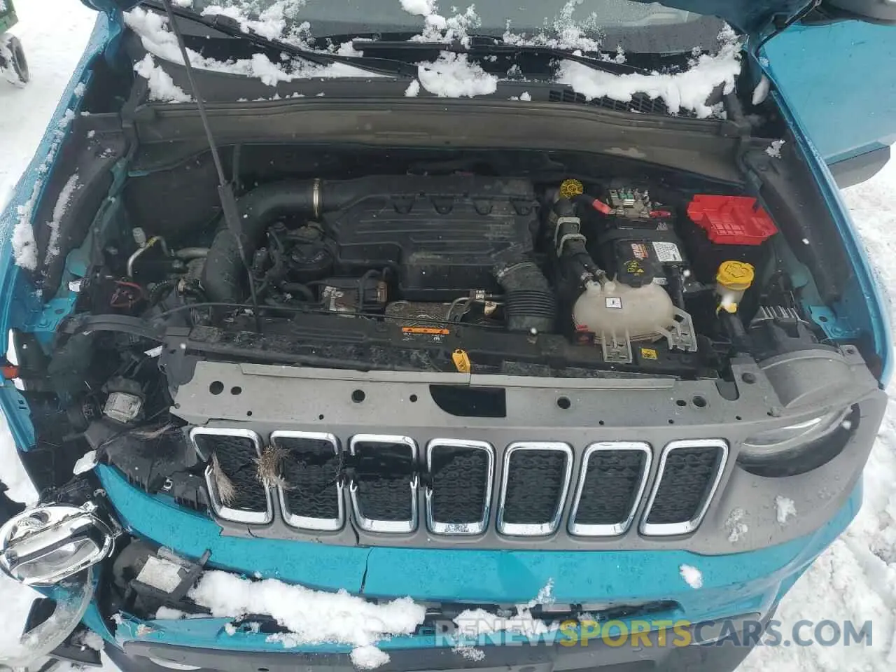 12 fotografías del automóvil dañado ZACNJDD13MPM13783 JEEP RENEGADE 2021