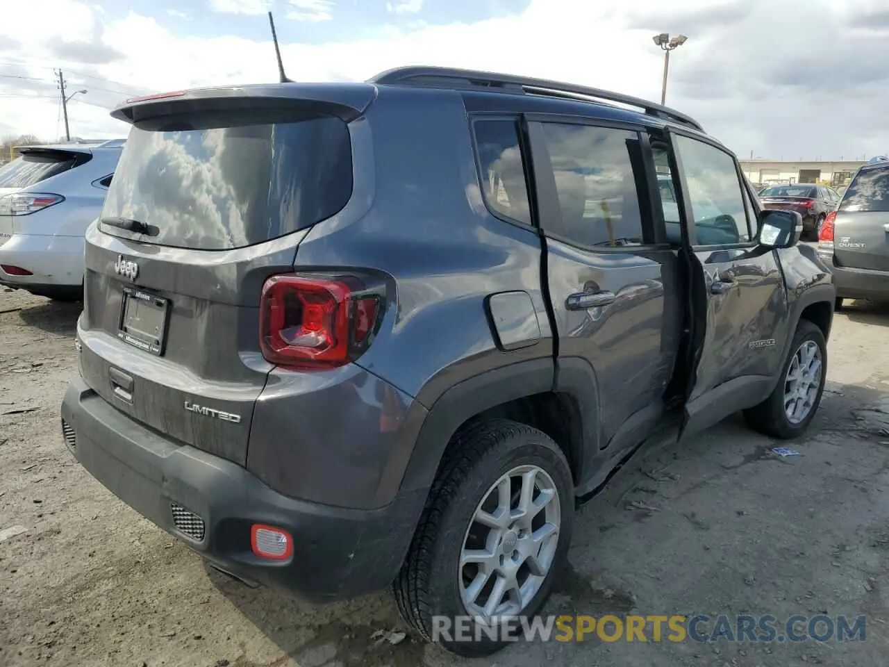 3 fotografías del automóvil dañado ZACNJDD14MPN32054 JEEP RENEGADE 2021