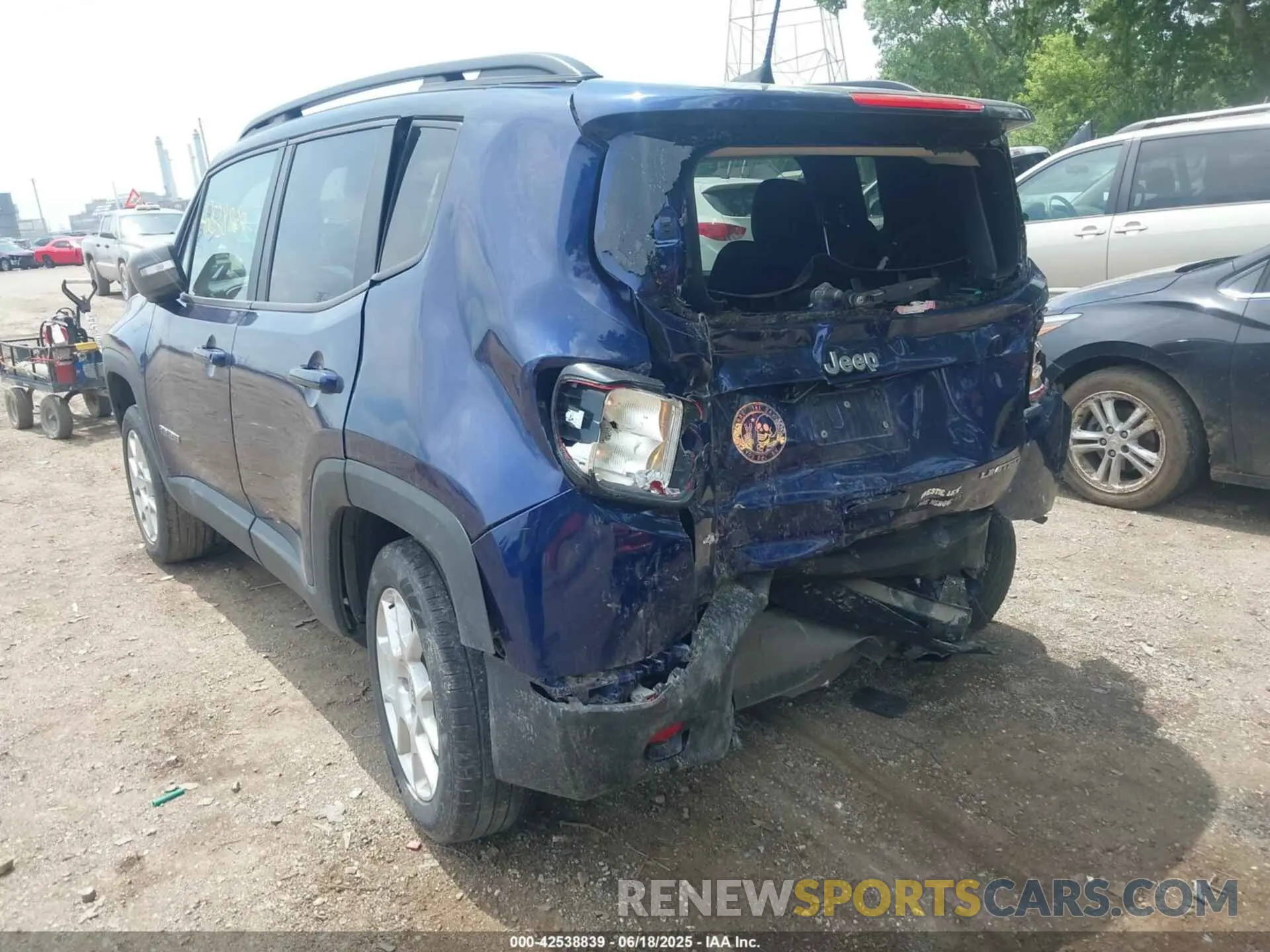 3 fotografías del automóvil dañado ZACNJDD15MPM09850 JEEP RENEGADE 2021