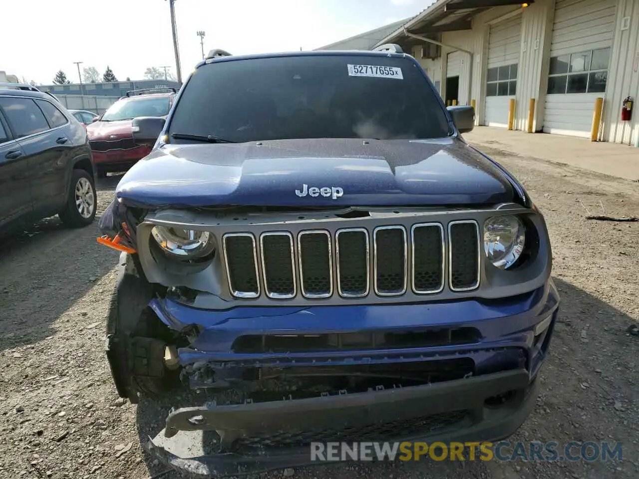 5 fotografías del automóvil dañado ZACNJDD18MPM47217 JEEP RENEGADE 2021