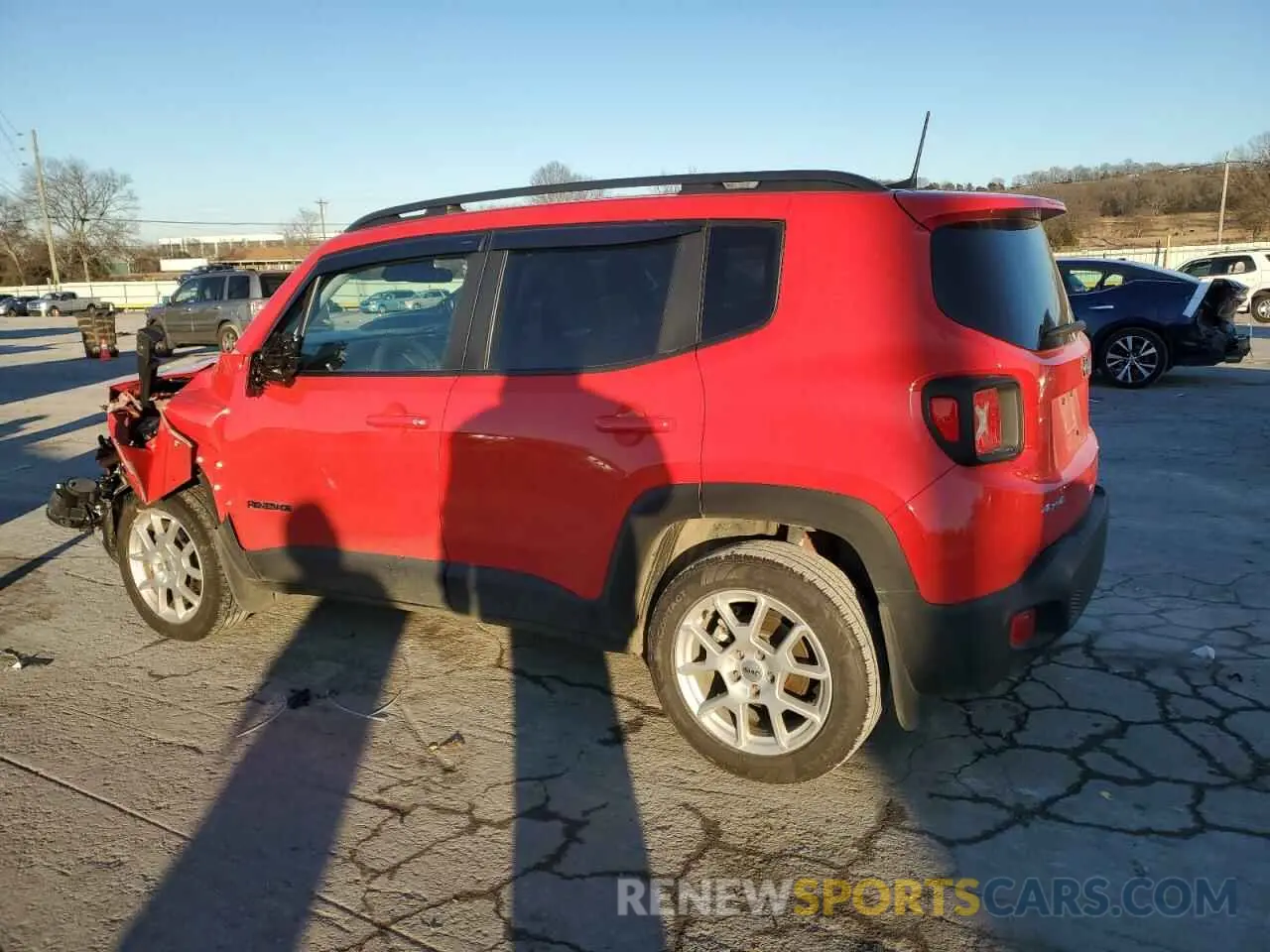 2 fotografías del automóvil dañado ZACNJDA11NPN61985 JEEP RENEGADE 2022