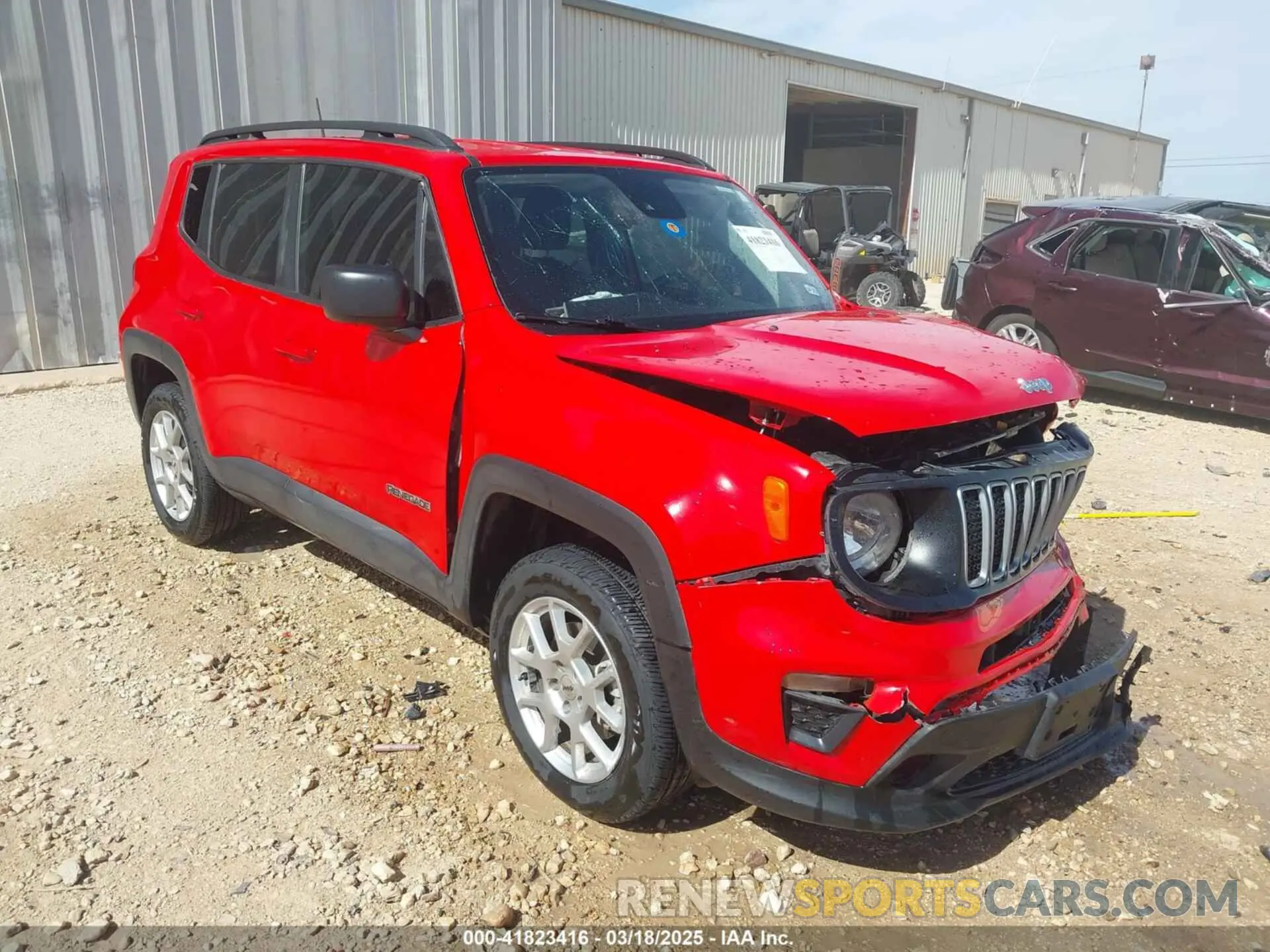 1 fotografías del automóvil dañado ZACNJDA19NPN47543 JEEP RENEGADE 2022