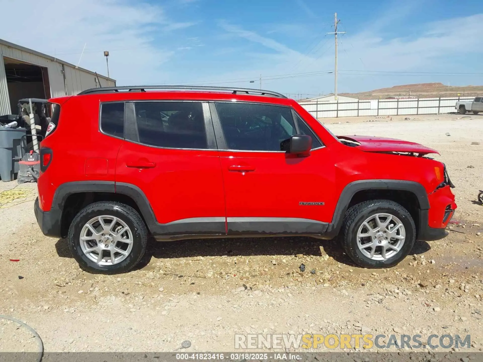 13 fotografías del automóvil dañado ZACNJDA19NPN47543 JEEP RENEGADE 2022