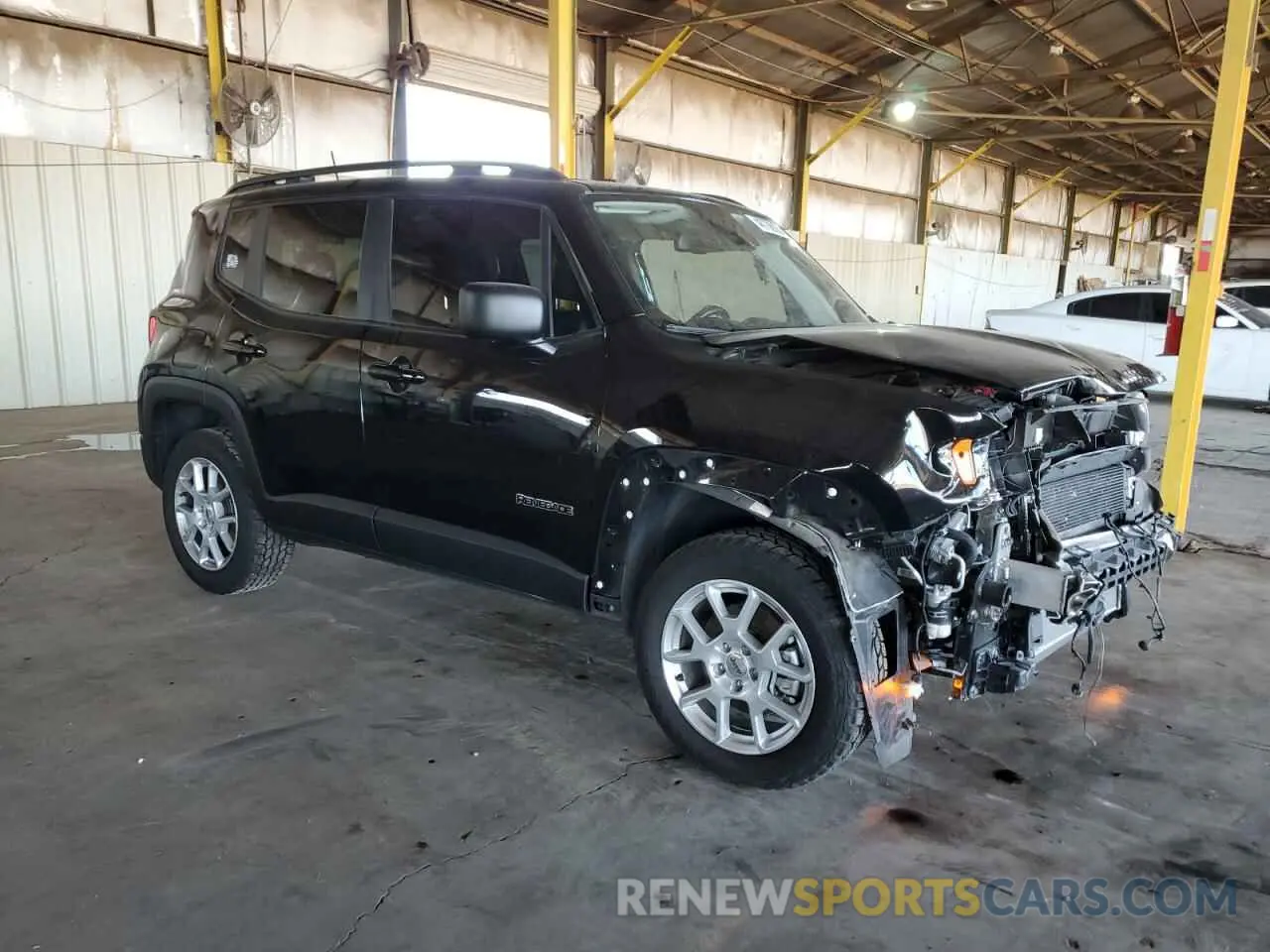4 fotografías del automóvil dañado ZACNJDB15NPN60028 JEEP RENEGADE 2022