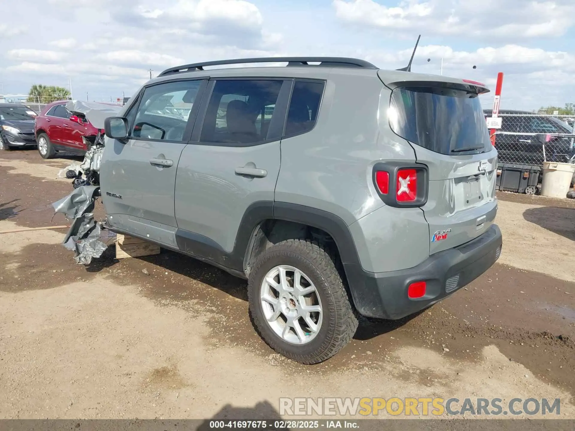 3 fotografías del automóvil dañado ZACNJDB17NPN48608 JEEP RENEGADE 2022