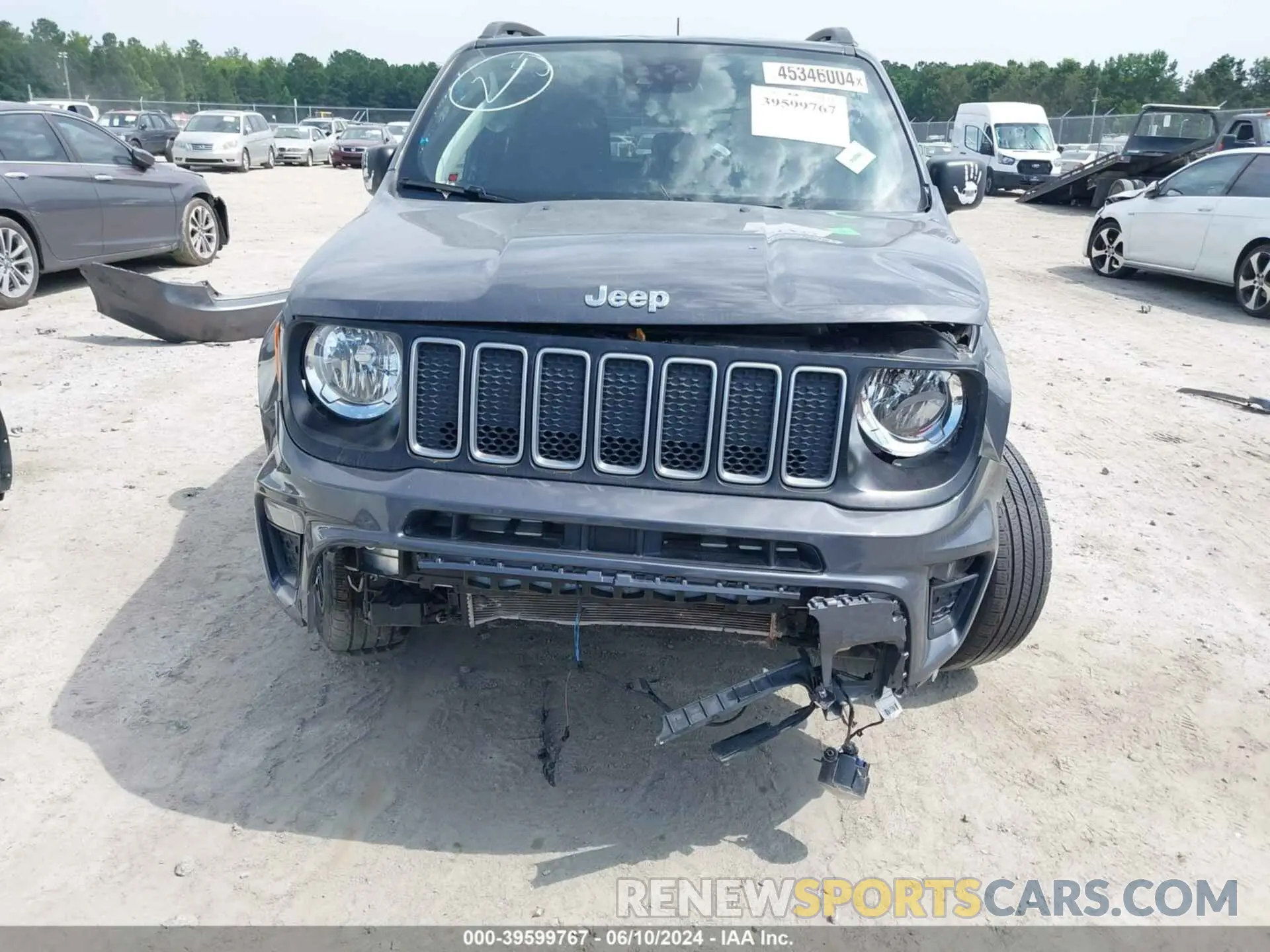 12 fotografías del automóvil dañado ZACNJDB17NPN61665 JEEP RENEGADE 2022
