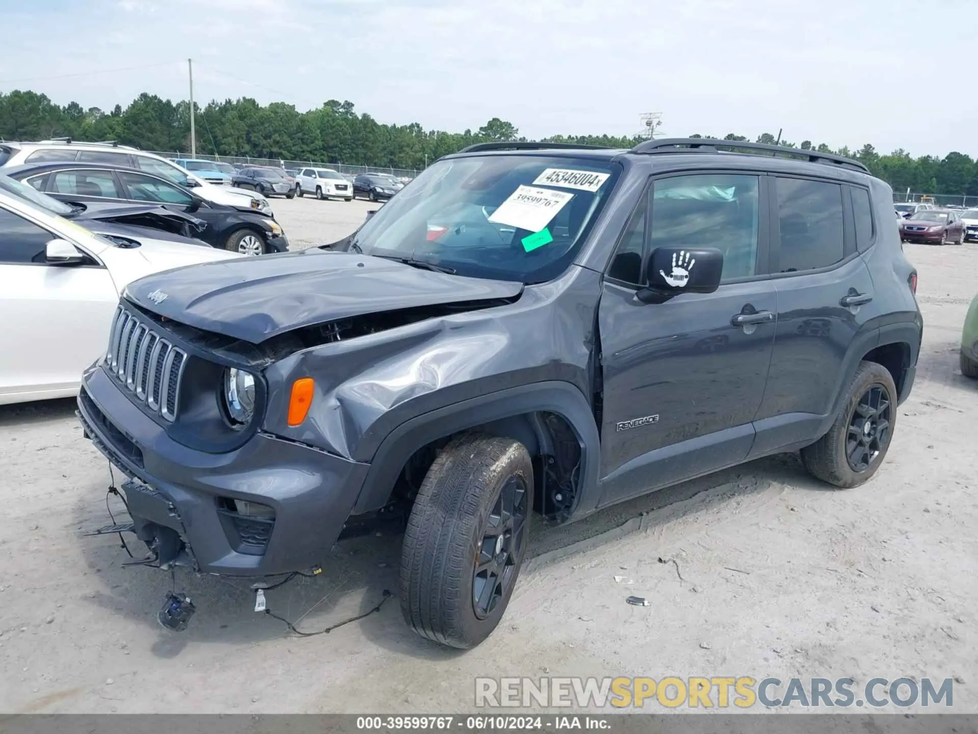 2 fotografías del automóvil dañado ZACNJDB17NPN61665 JEEP RENEGADE 2022