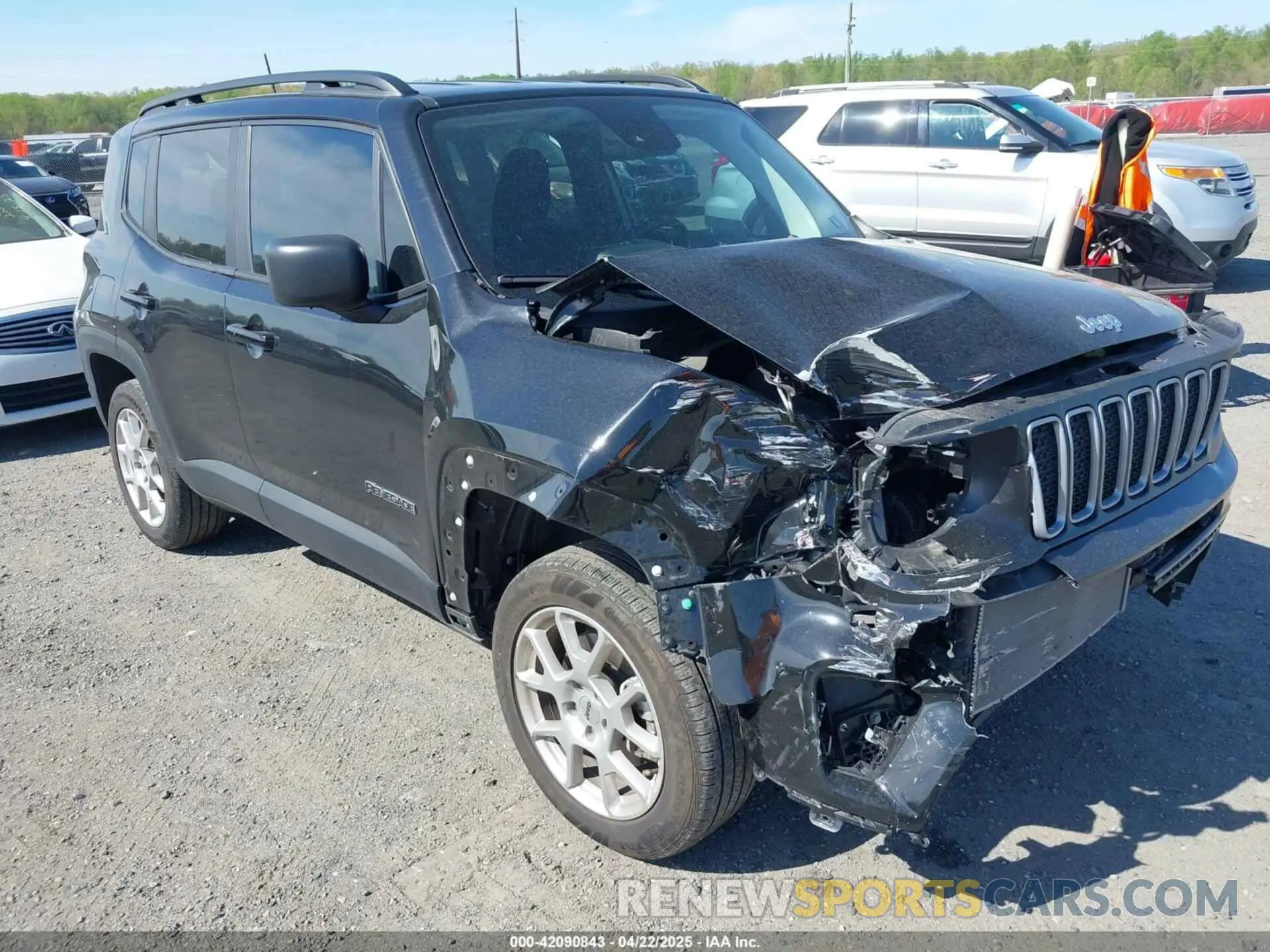 1 fotografías del automóvil dañado ZACNJDB19NPN80668 JEEP RENEGADE 2022
