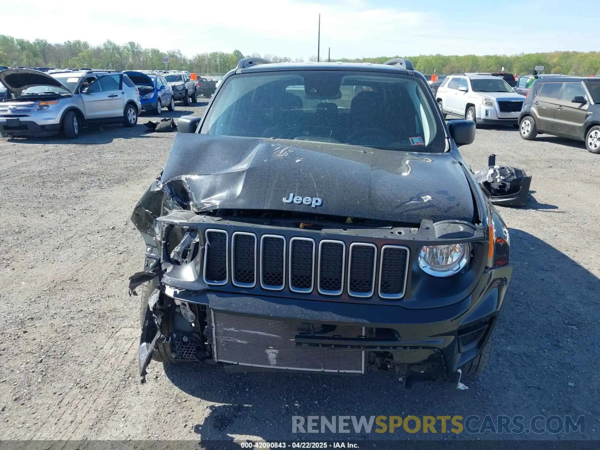13 fotografías del automóvil dañado ZACNJDB19NPN80668 JEEP RENEGADE 2022