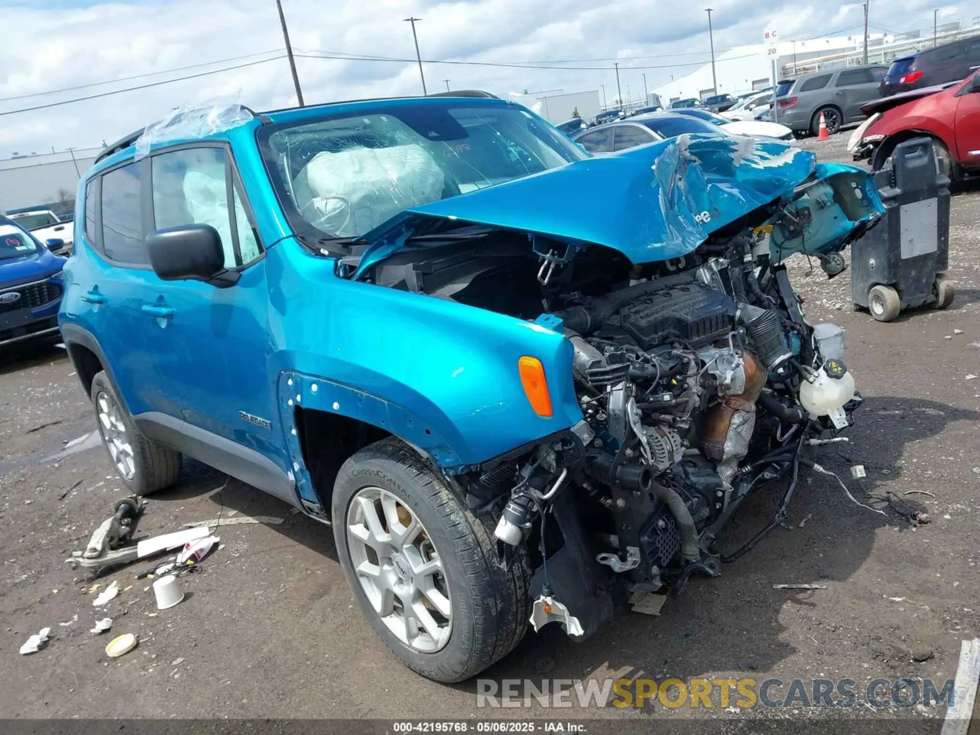 1 fotografías del automóvil dañado ZACNJDB1XNPN66679 JEEP RENEGADE 2022