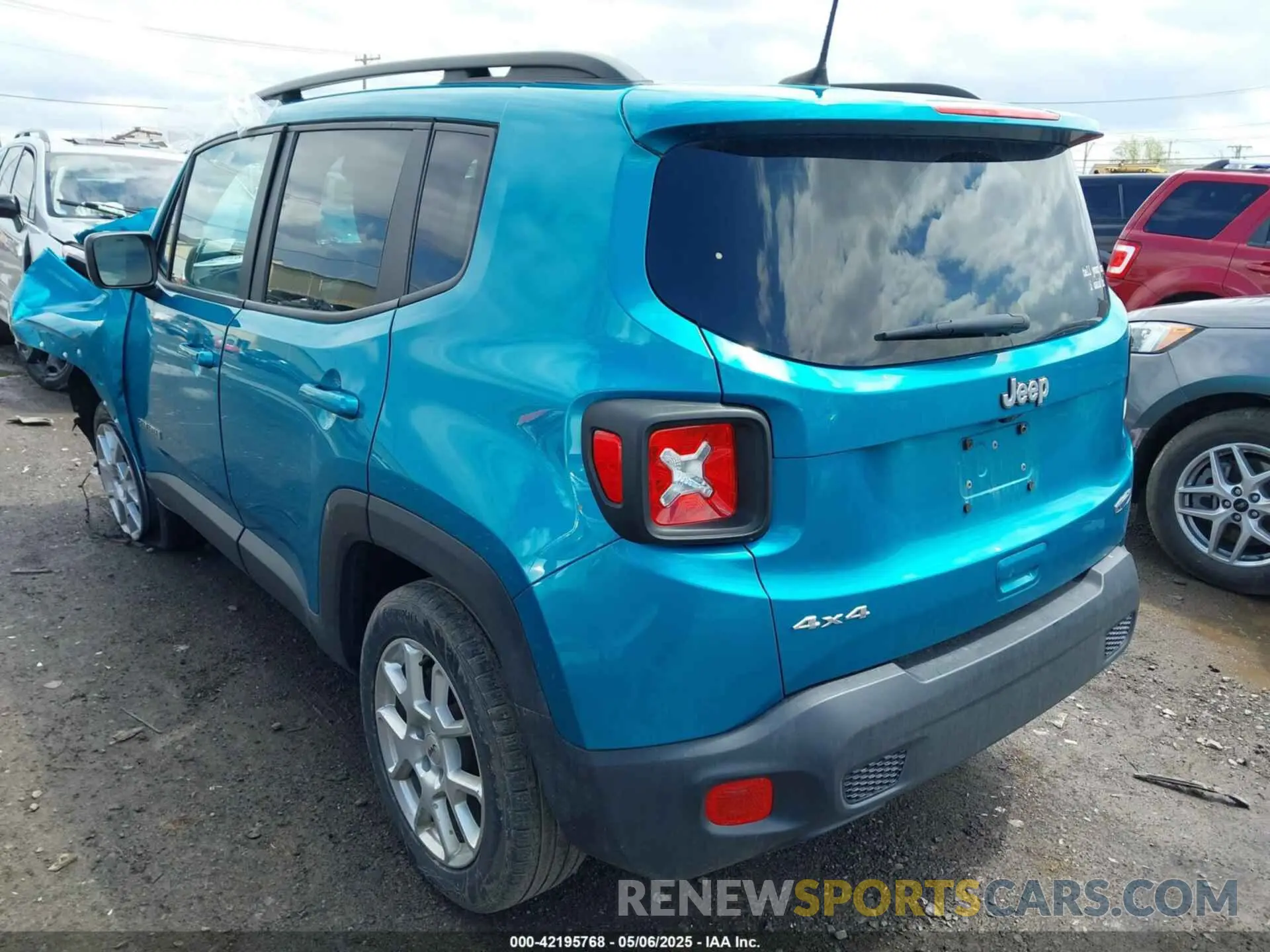3 fotografías del automóvil dañado ZACNJDB1XNPN66679 JEEP RENEGADE 2022