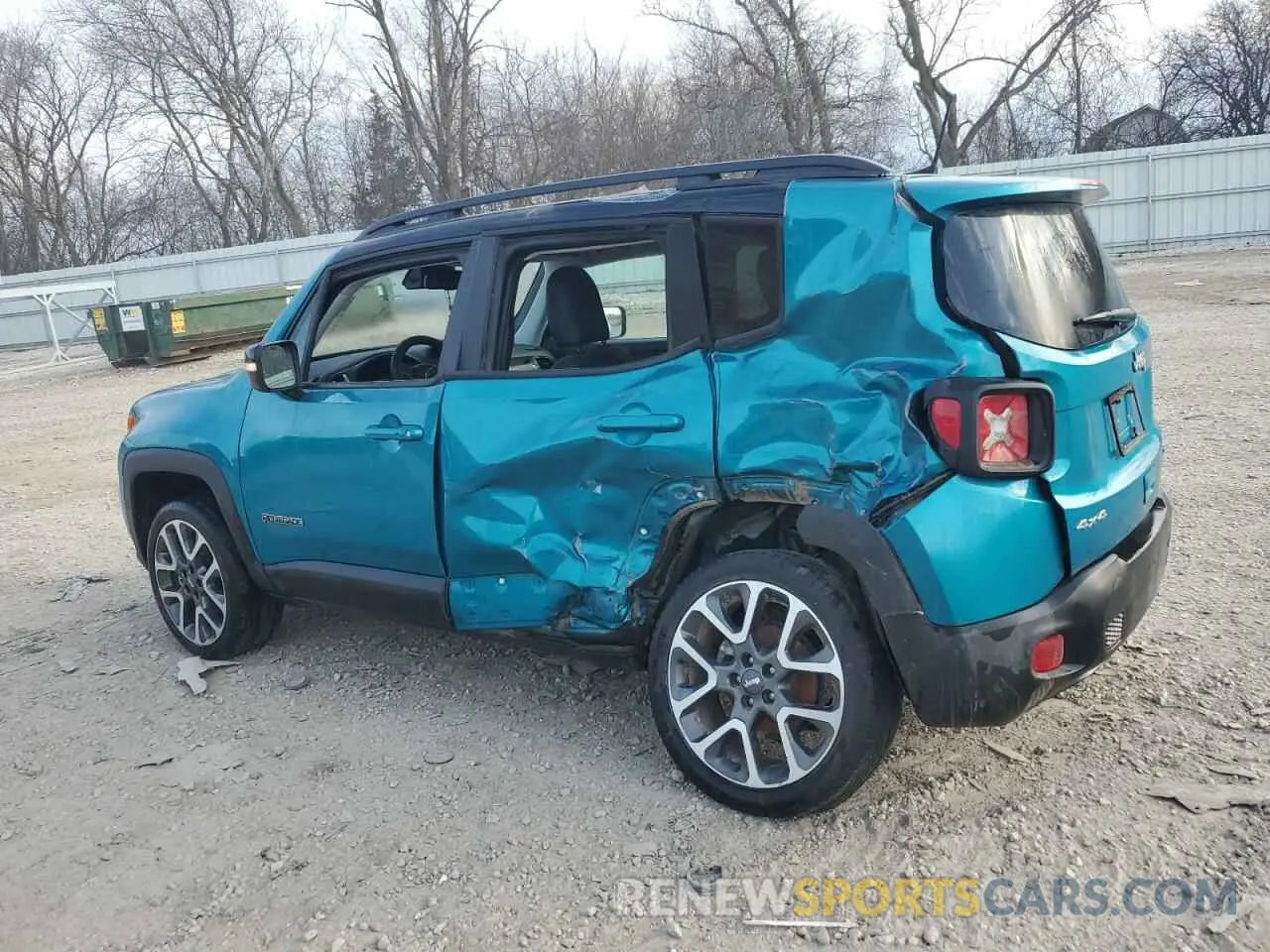 2 fotografías del automóvil dañado ZACNJDD14NPN62334 JEEP RENEGADE 2022