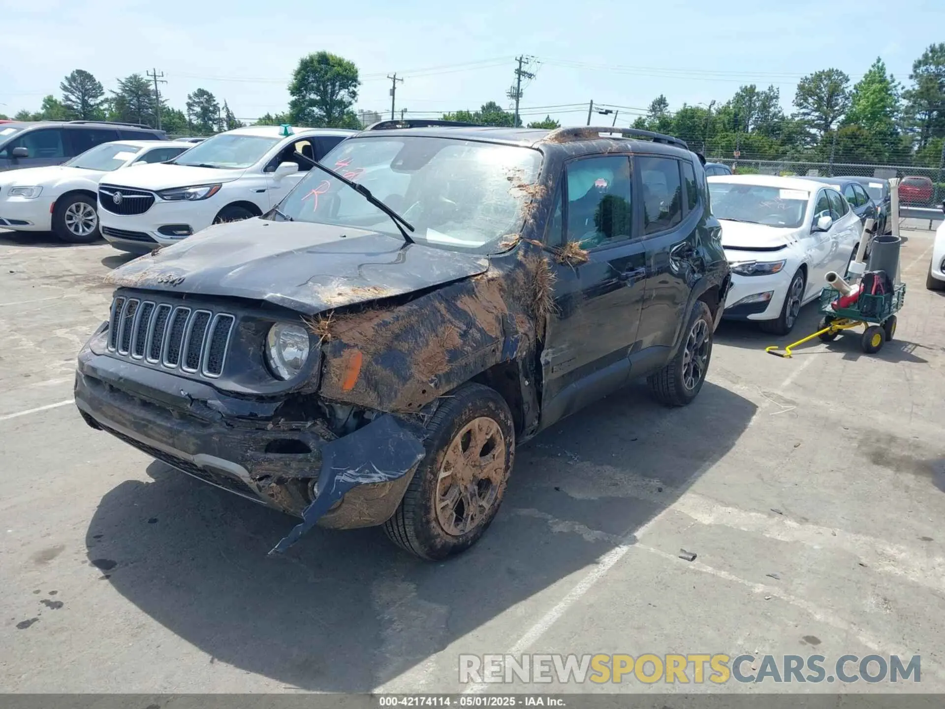 2 fotografías del automóvil dañado ZACNJDB10PPP71320 JEEP RENEGADE 2023