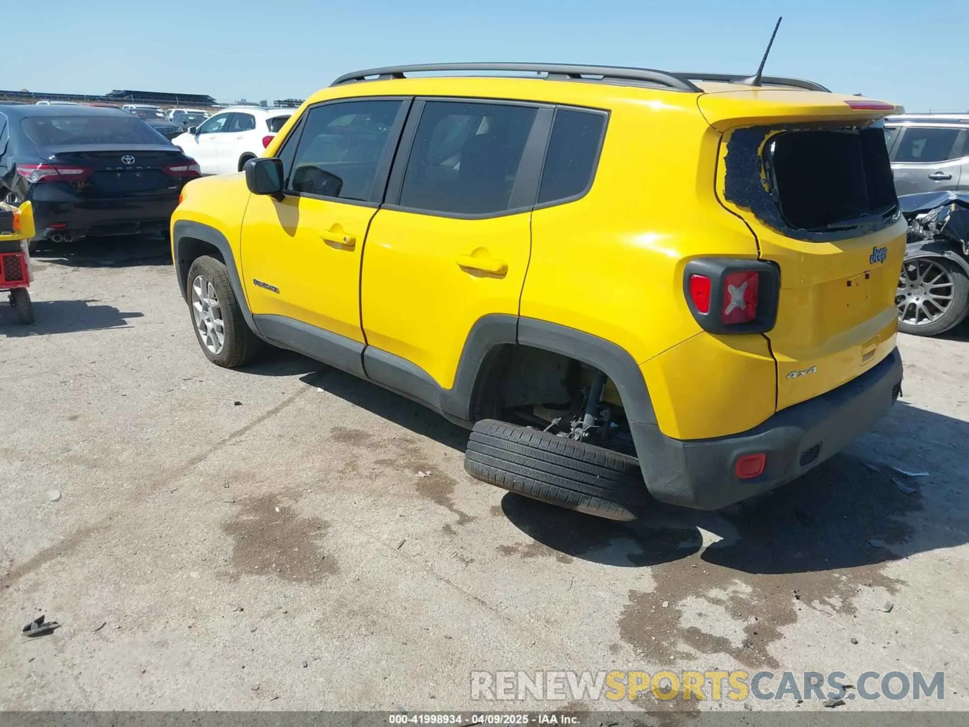 3 fotografías del automóvil dañado ZACNJDB11PPP62206 JEEP RENEGADE 2023