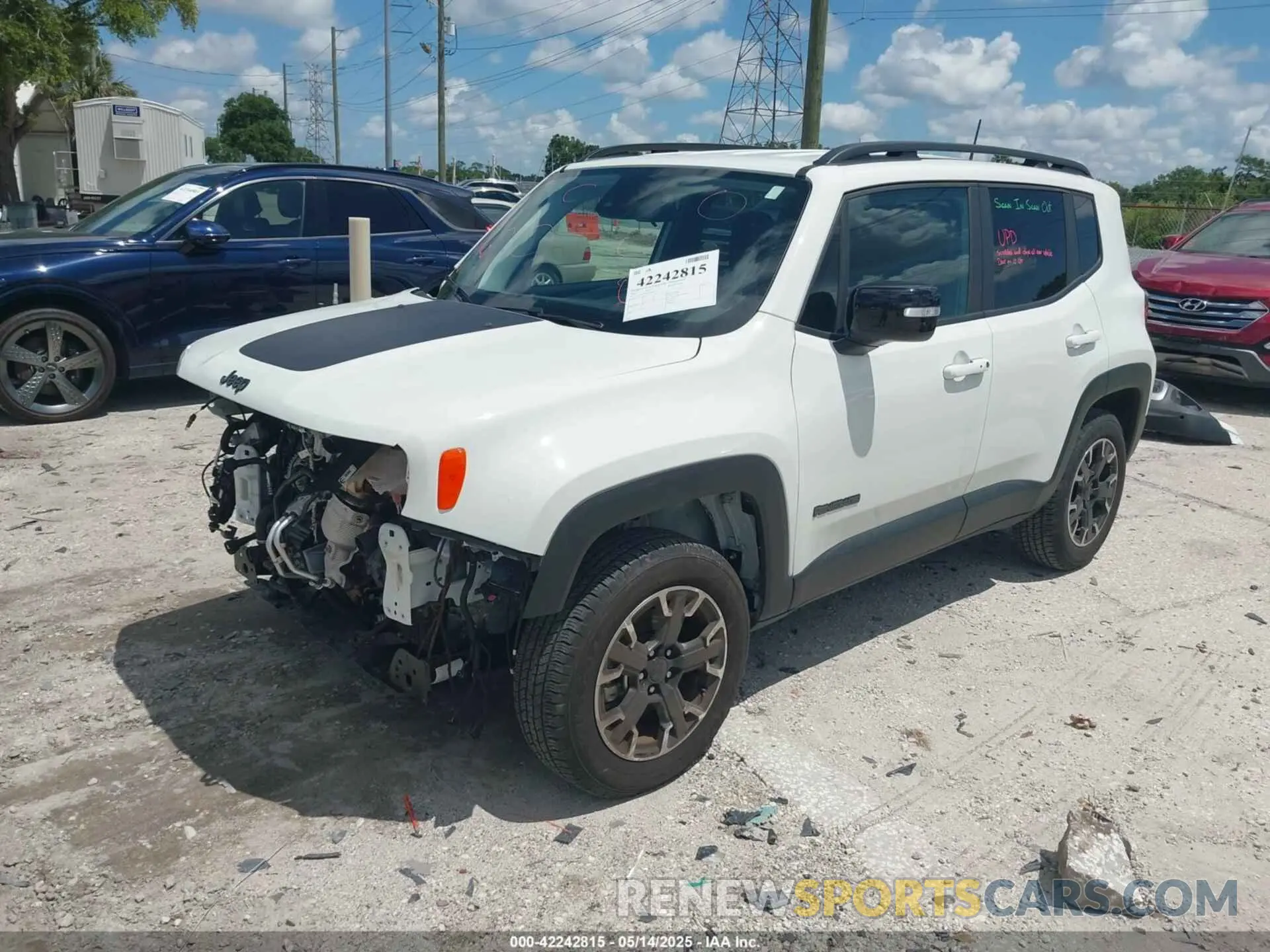 2 fotografías del automóvil dañado ZACNJDB12PPP39095 JEEP RENEGADE 2023