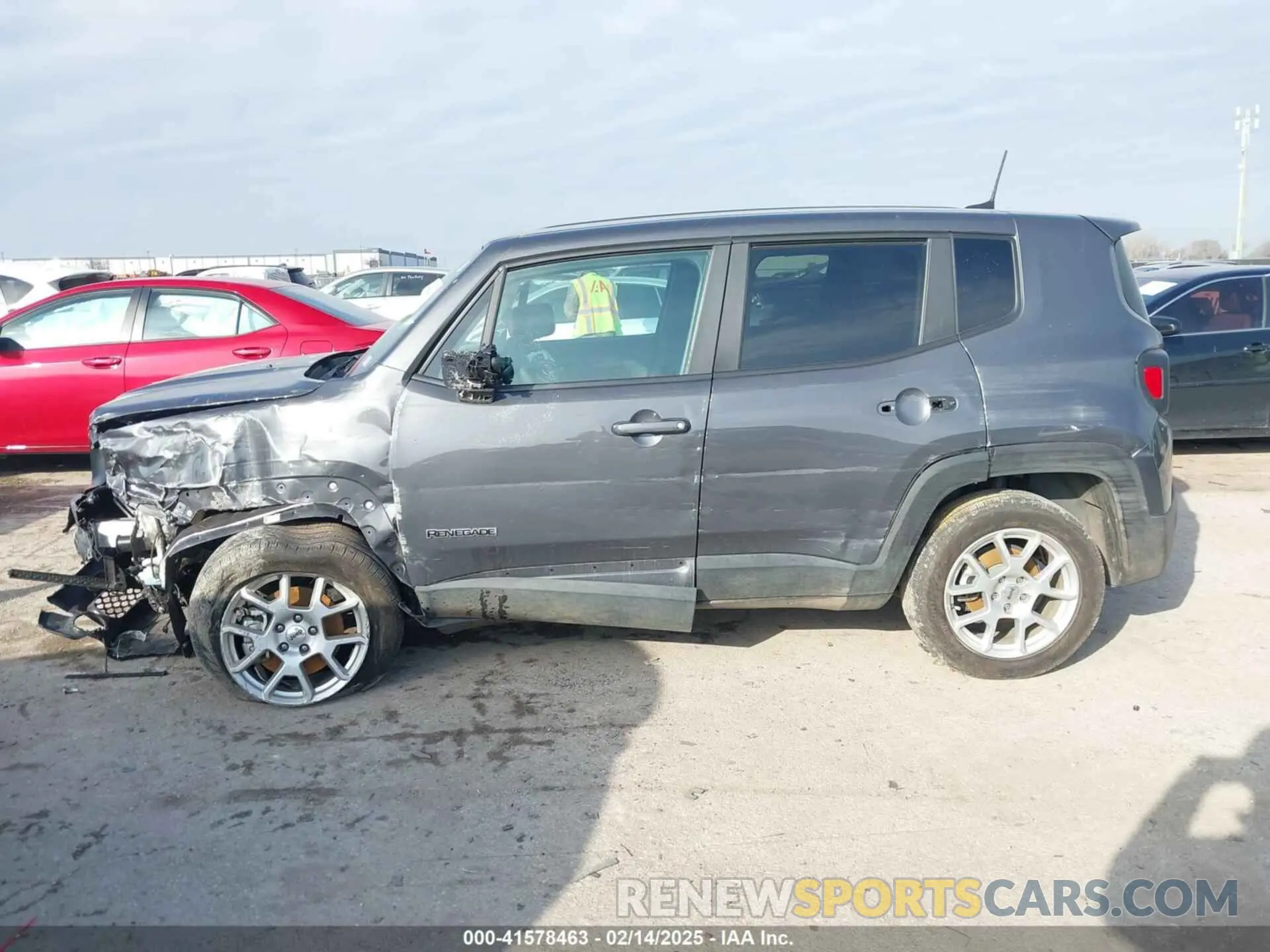 13 fotografías del automóvil dañado ZACNJDB12PPP60061 JEEP RENEGADE 2023
