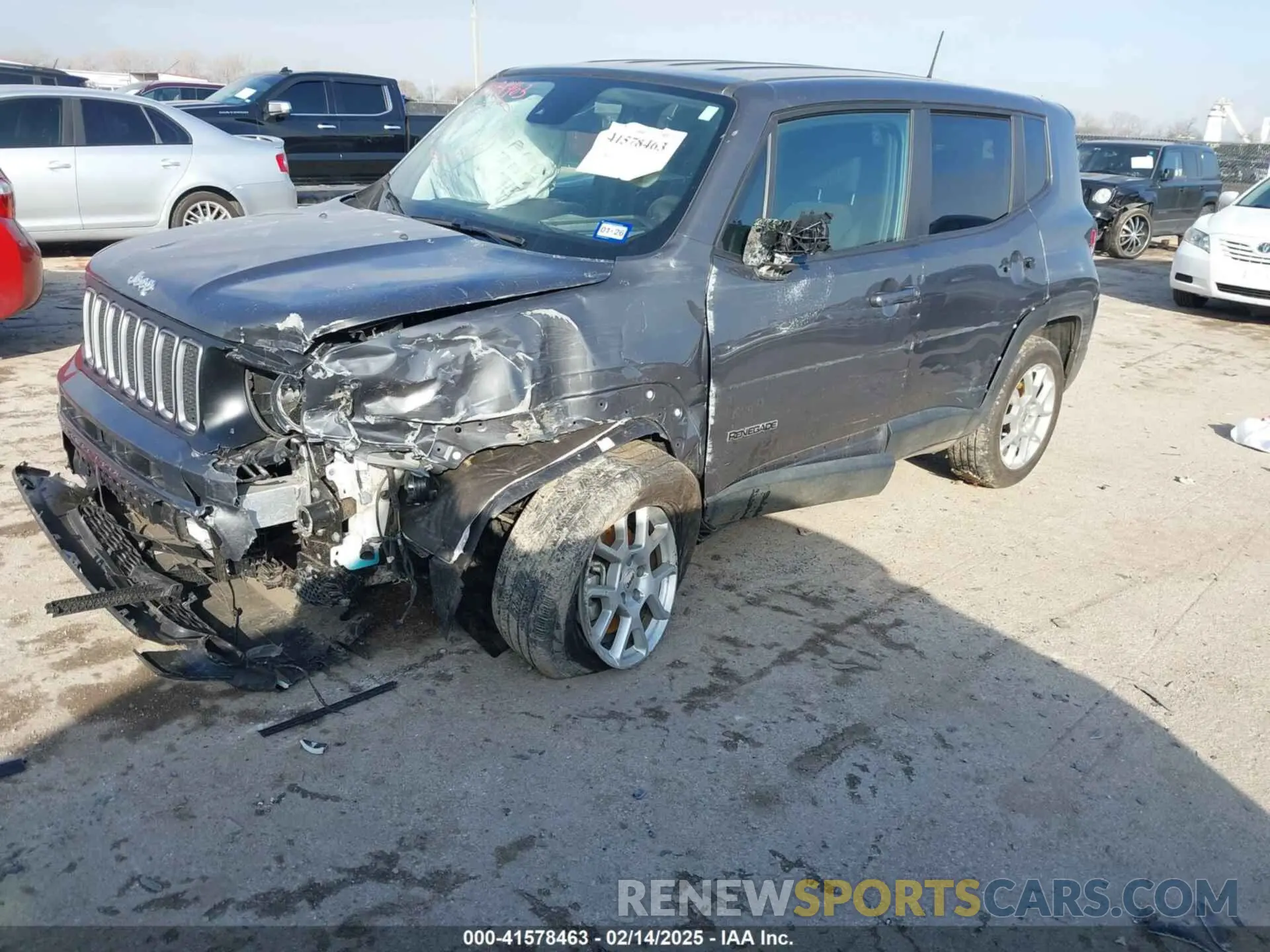 2 fotografías del automóvil dañado ZACNJDB12PPP60061 JEEP RENEGADE 2023