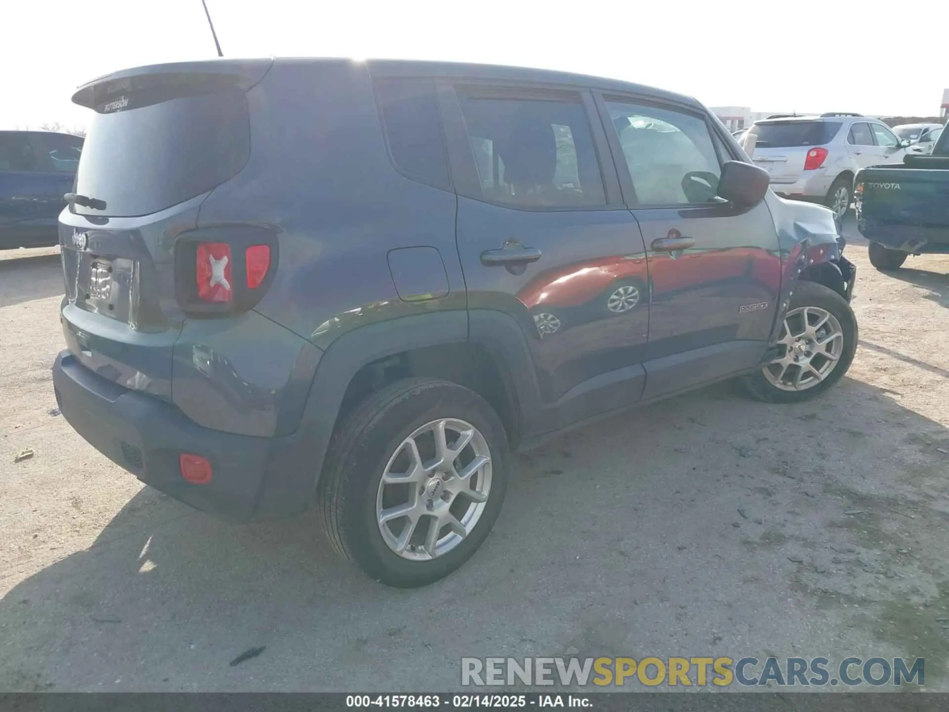 4 fotografías del automóvil dañado ZACNJDB12PPP60061 JEEP RENEGADE 2023