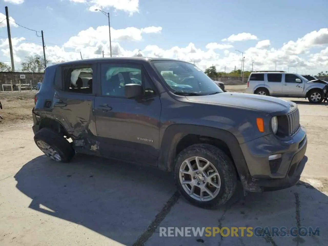 4 fotografías del automóvil dañado ZACNJDB13PPP35489 JEEP RENEGADE 2023