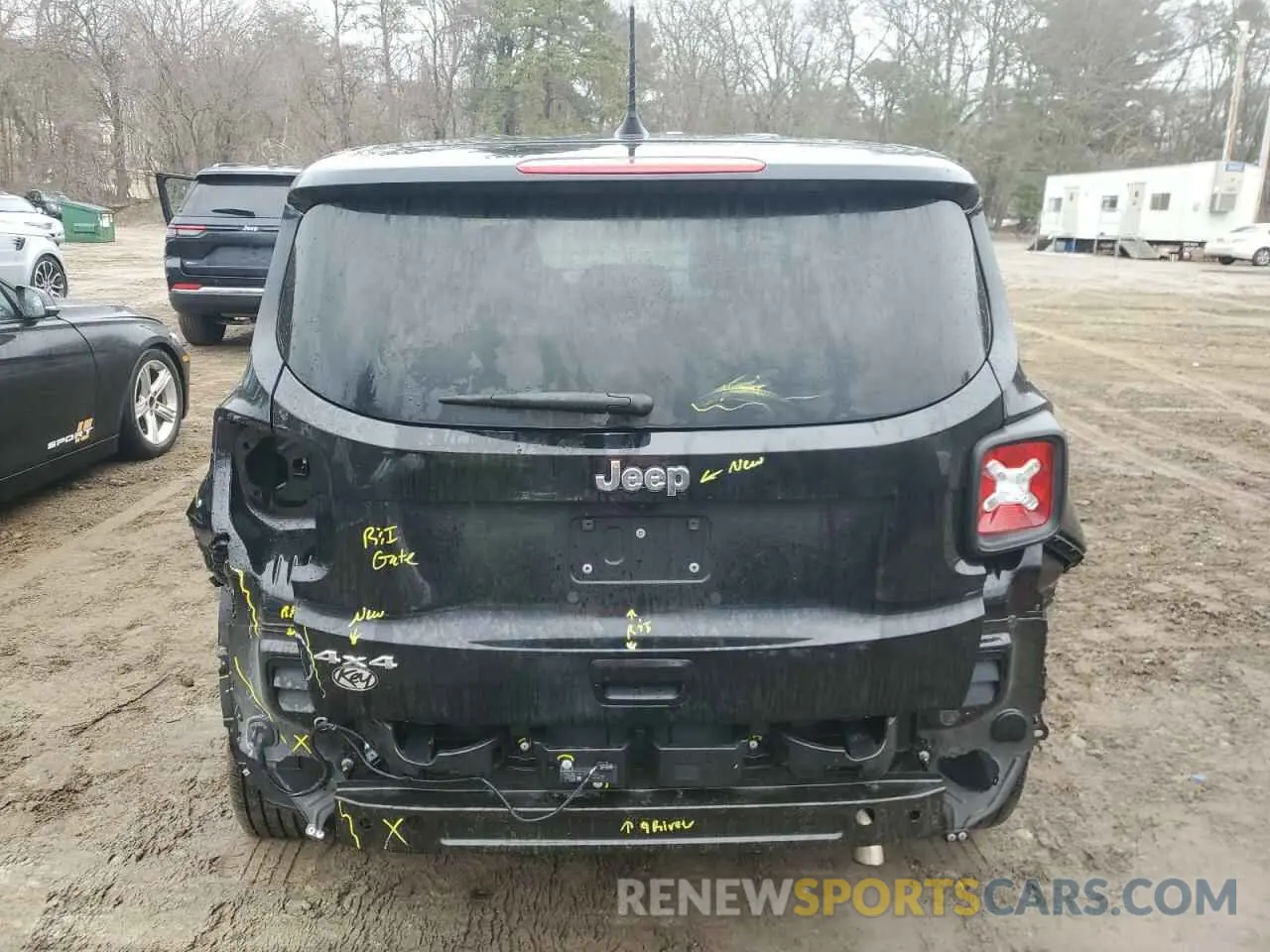 6 fotografías del automóvil dañado ZACNJDB16PPP57566 JEEP RENEGADE 2023
