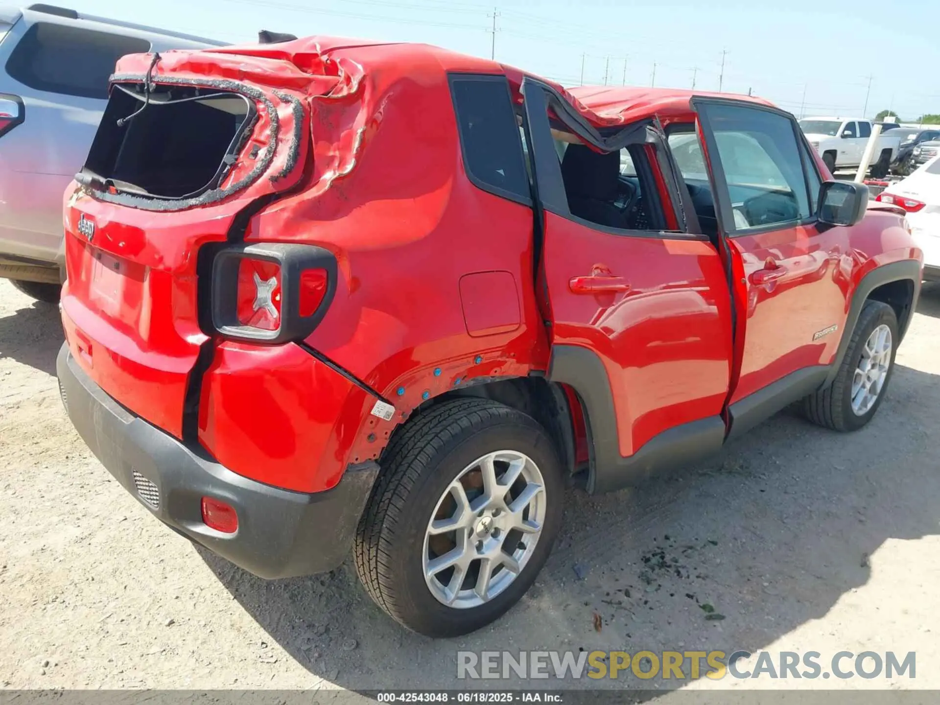 4 fotografías del automóvil dañado ZACNJDB1XPPP68568 JEEP RENEGADE 2023