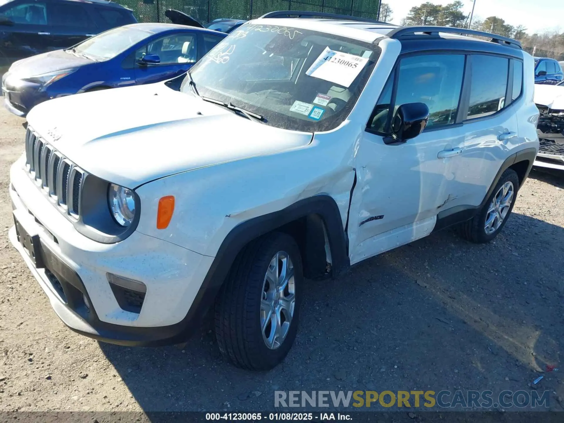 2 fotografías del automóvil dañado ZACNJDD11PPP44883 JEEP RENEGADE 2023