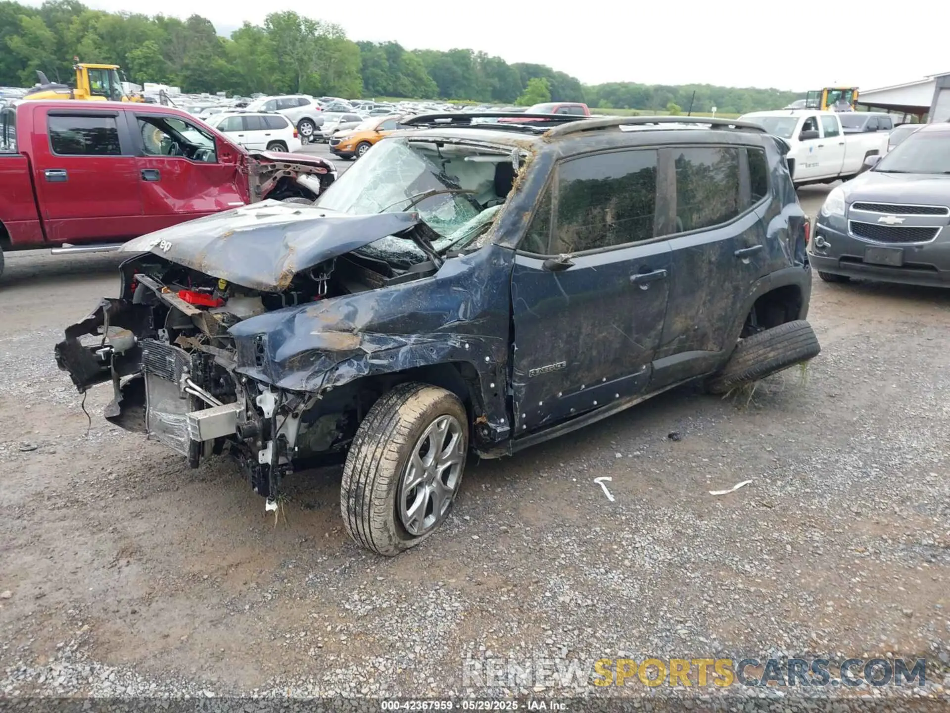 2 fotografías del automóvil dañado ZACNJDD14PPP38057 JEEP RENEGADE 2023