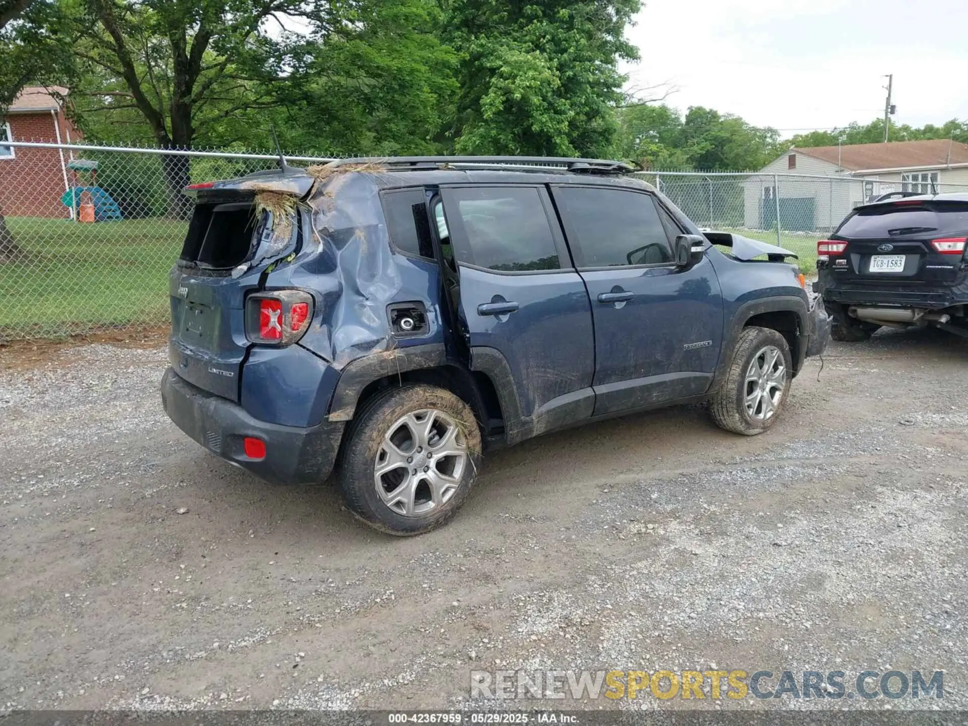 4 fotografías del automóvil dañado ZACNJDD14PPP38057 JEEP RENEGADE 2023
