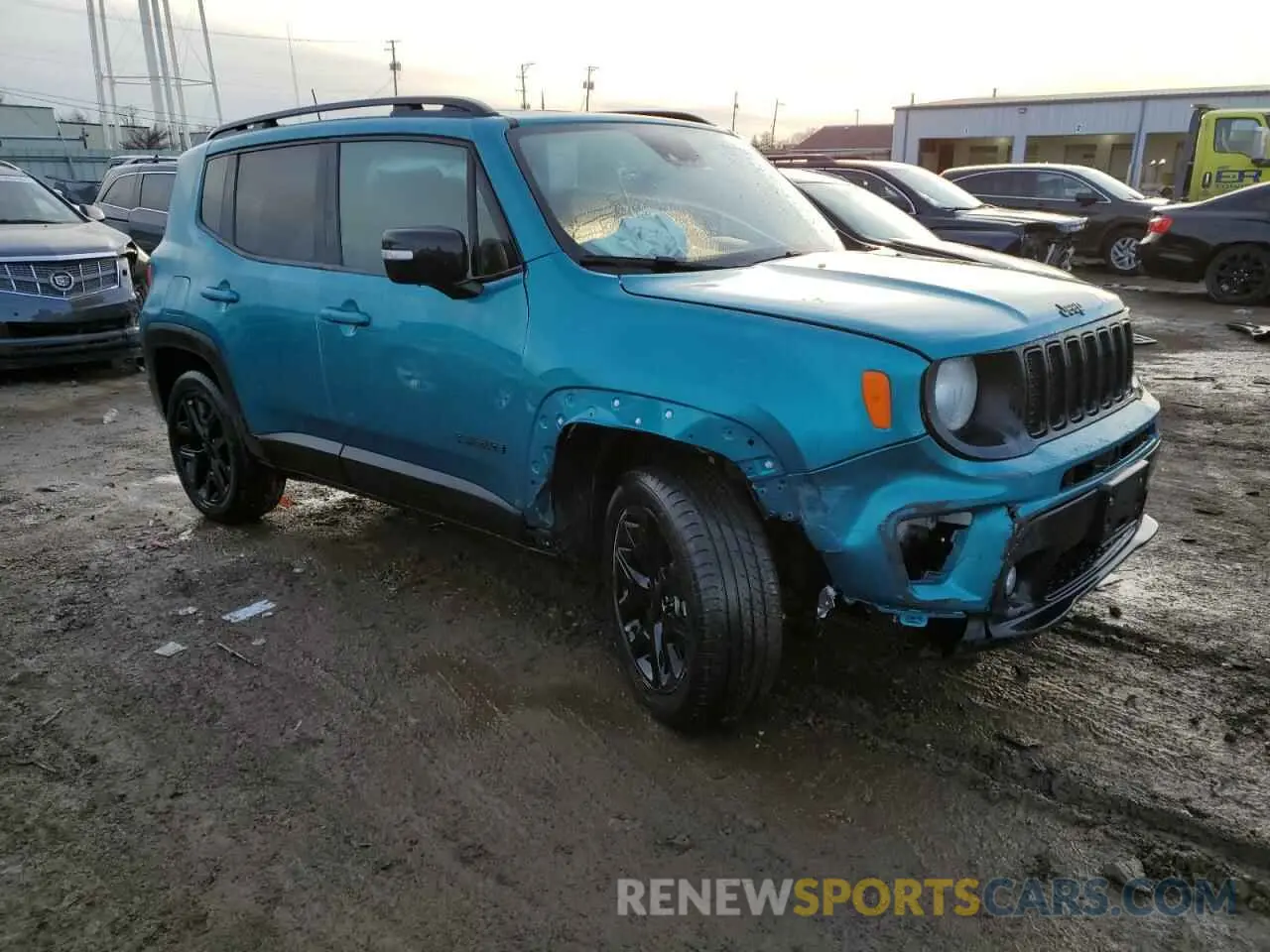 4 fotografías del automóvil dañado ZACNJDE14NPN77379 JEEP RENEGADE A 2022