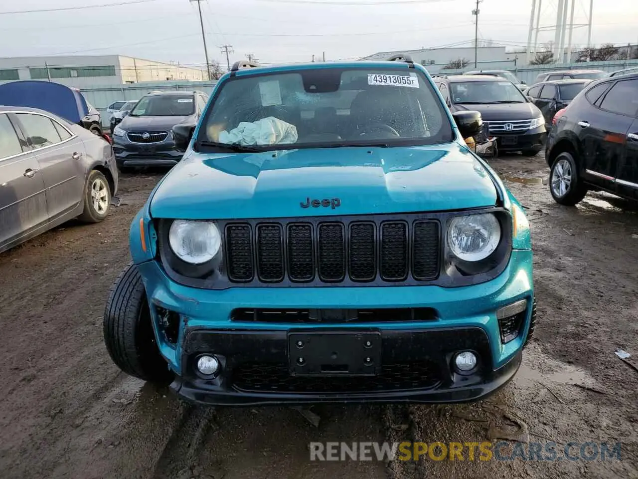 5 fotografías del automóvil dañado ZACNJDE14NPN77379 JEEP RENEGADE A 2022