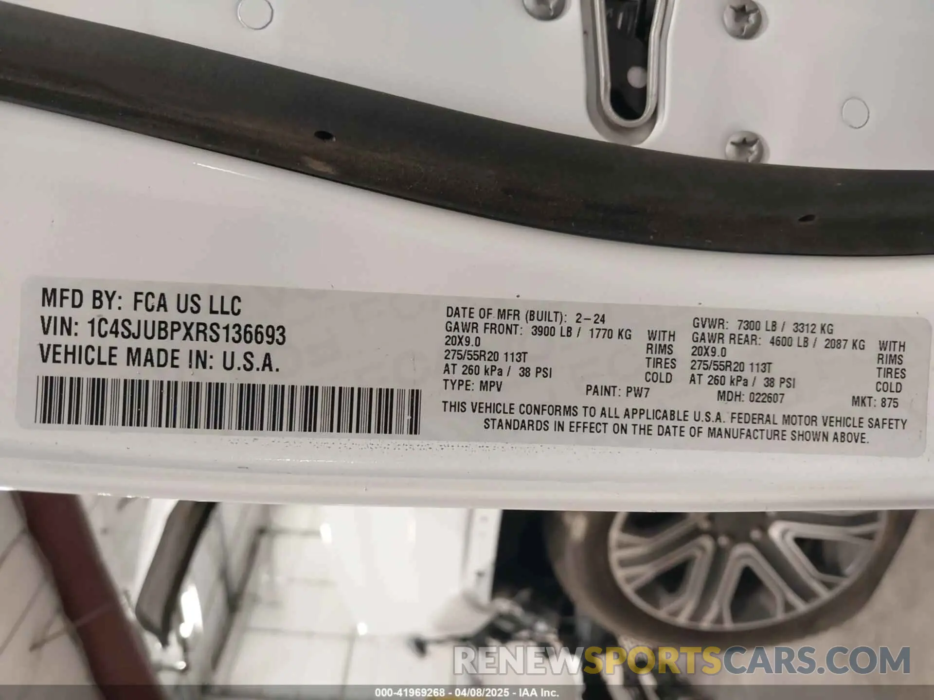 9 fotografías del automóvil dañado 1C4SJUBPXRS136693 JEEP WAGONEER 2024