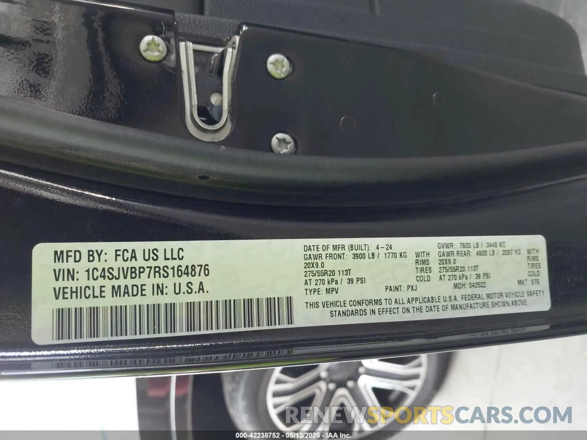 9 fotografías del automóvil dañado 1C4SJVBP7RS164876 JEEP WAGONEER 2024