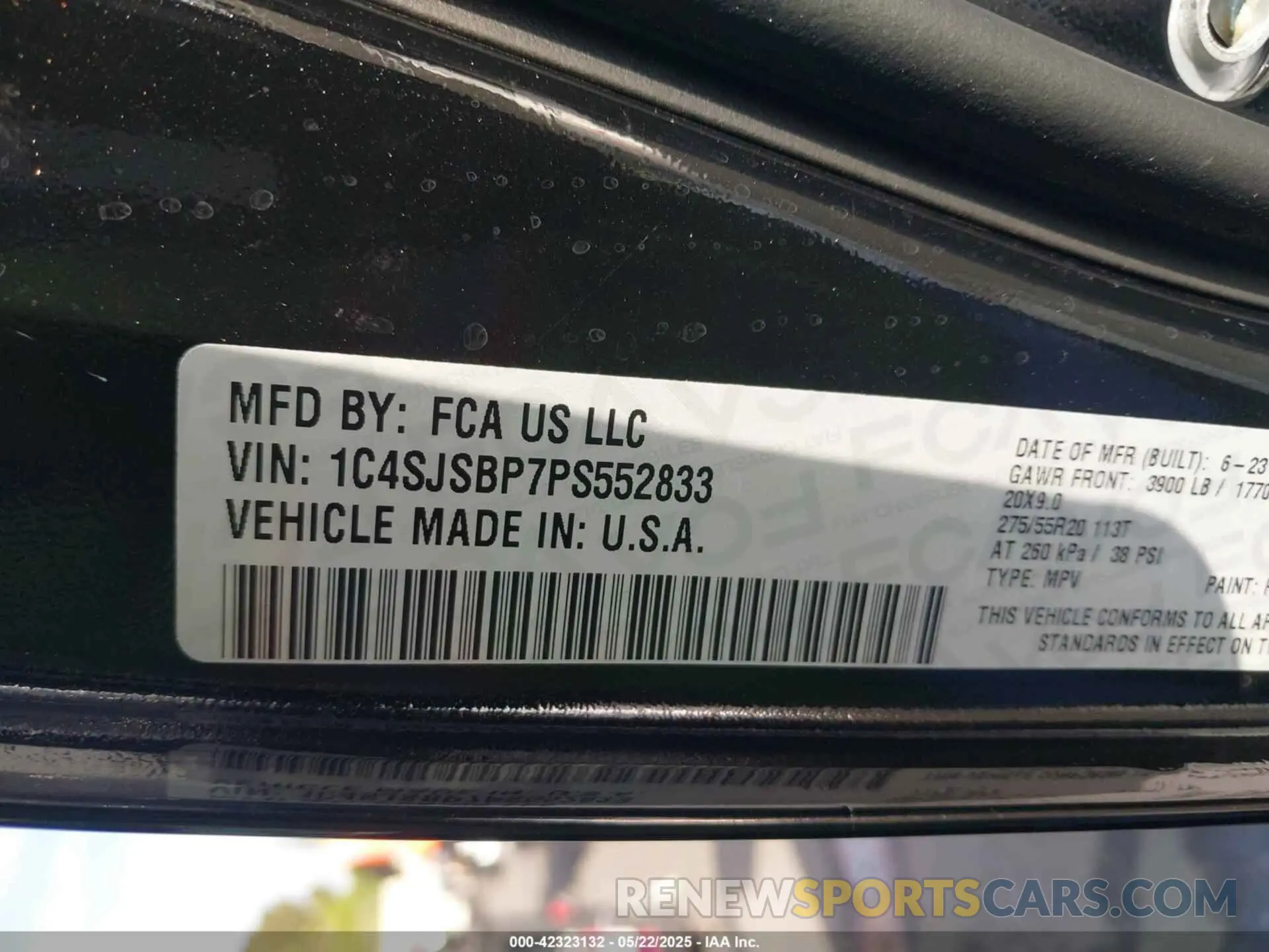 9 fotografías del automóvil dañado 1C4SJSBP7PS552833 JEEP WAGONEER L 2023