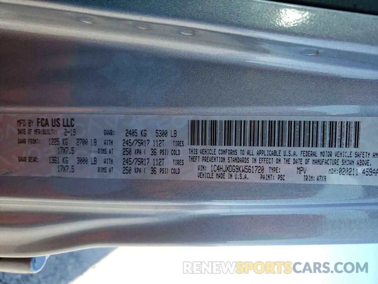 14 fotografías del automóvil dañado 1C4HJXDG9KW561720 JEEP WRANGLER 2019