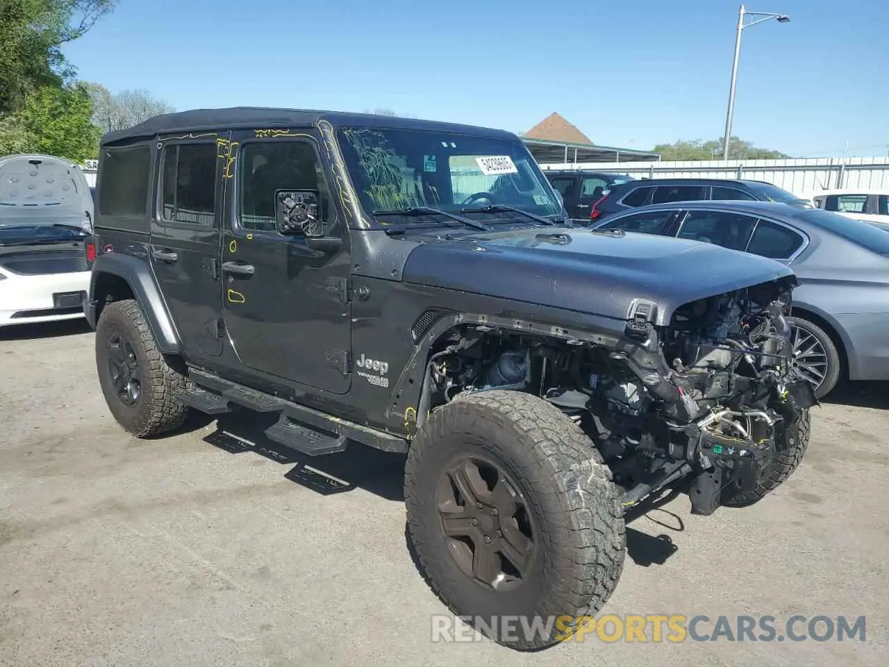 4 fotografías del automóvil dañado 1C4HJXDGXKW530346 JEEP WRANGLER 2019