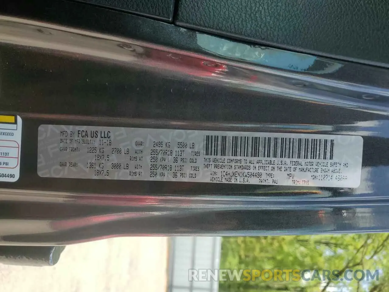13 fotografías del automóvil dañado 1C4HJXEN1KW504490 JEEP WRANGLER 2019