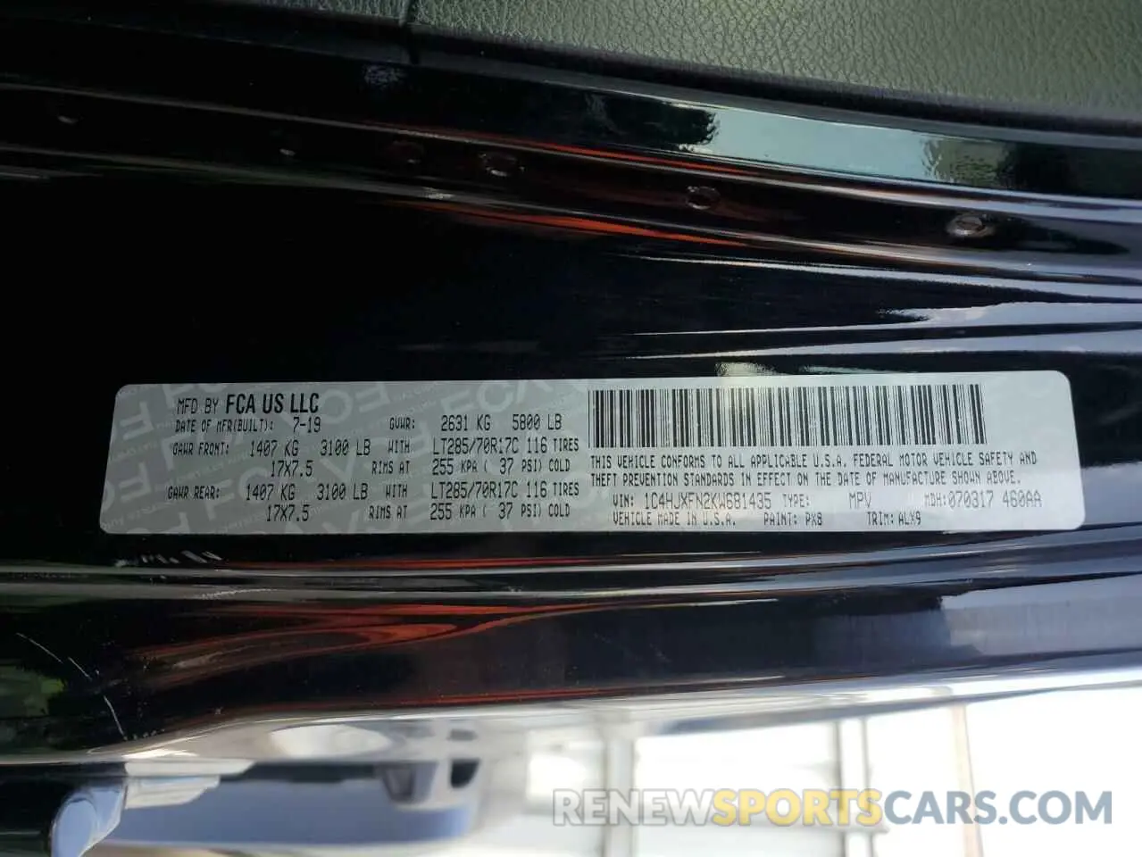12 fotografías del automóvil dañado 1C4HJXFN2KW681435 JEEP WRANGLER 2019