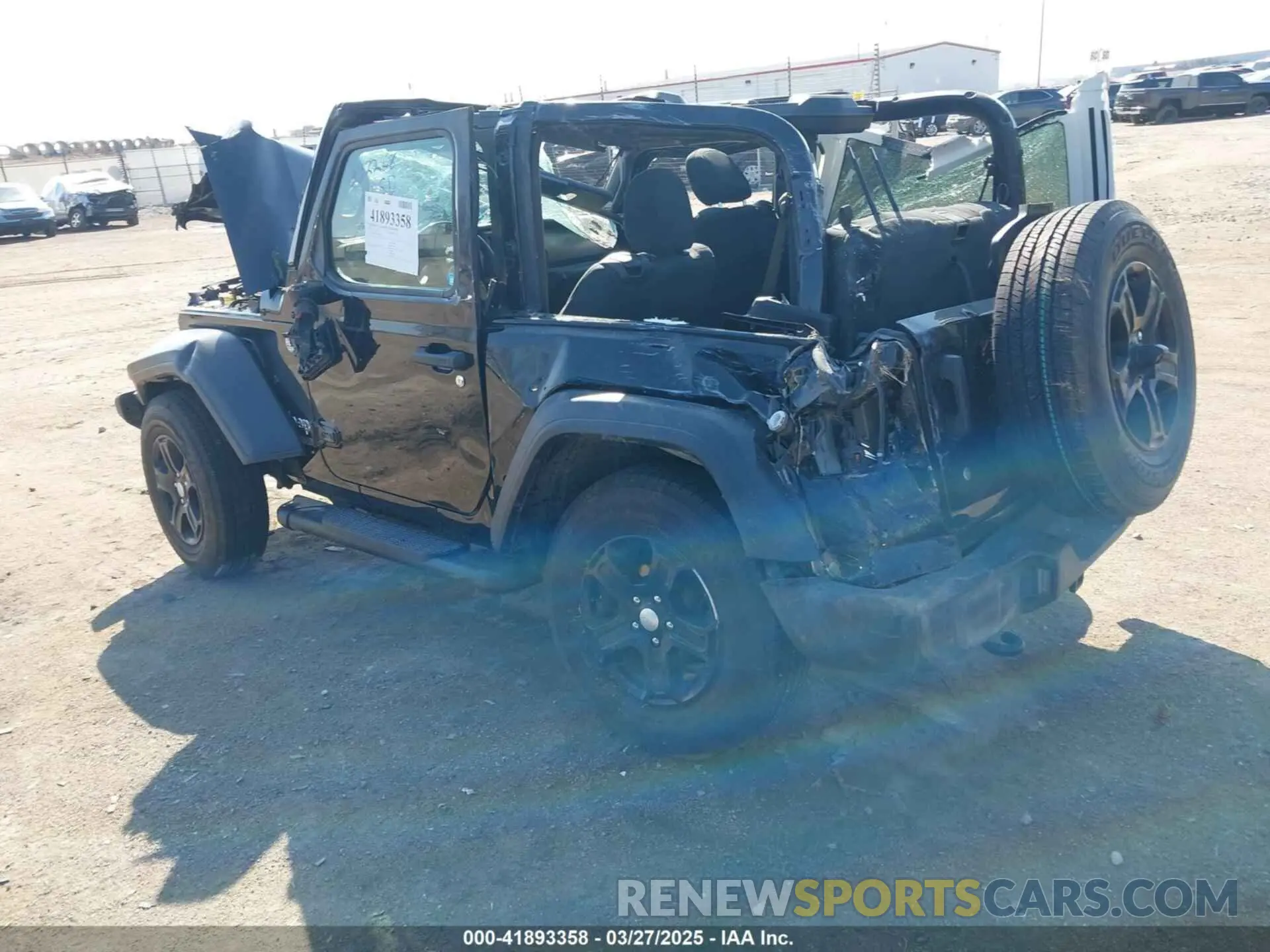 3 fotografías del automóvil dañado 1C4GJXAG0LW276017 JEEP WRANGLER 2020