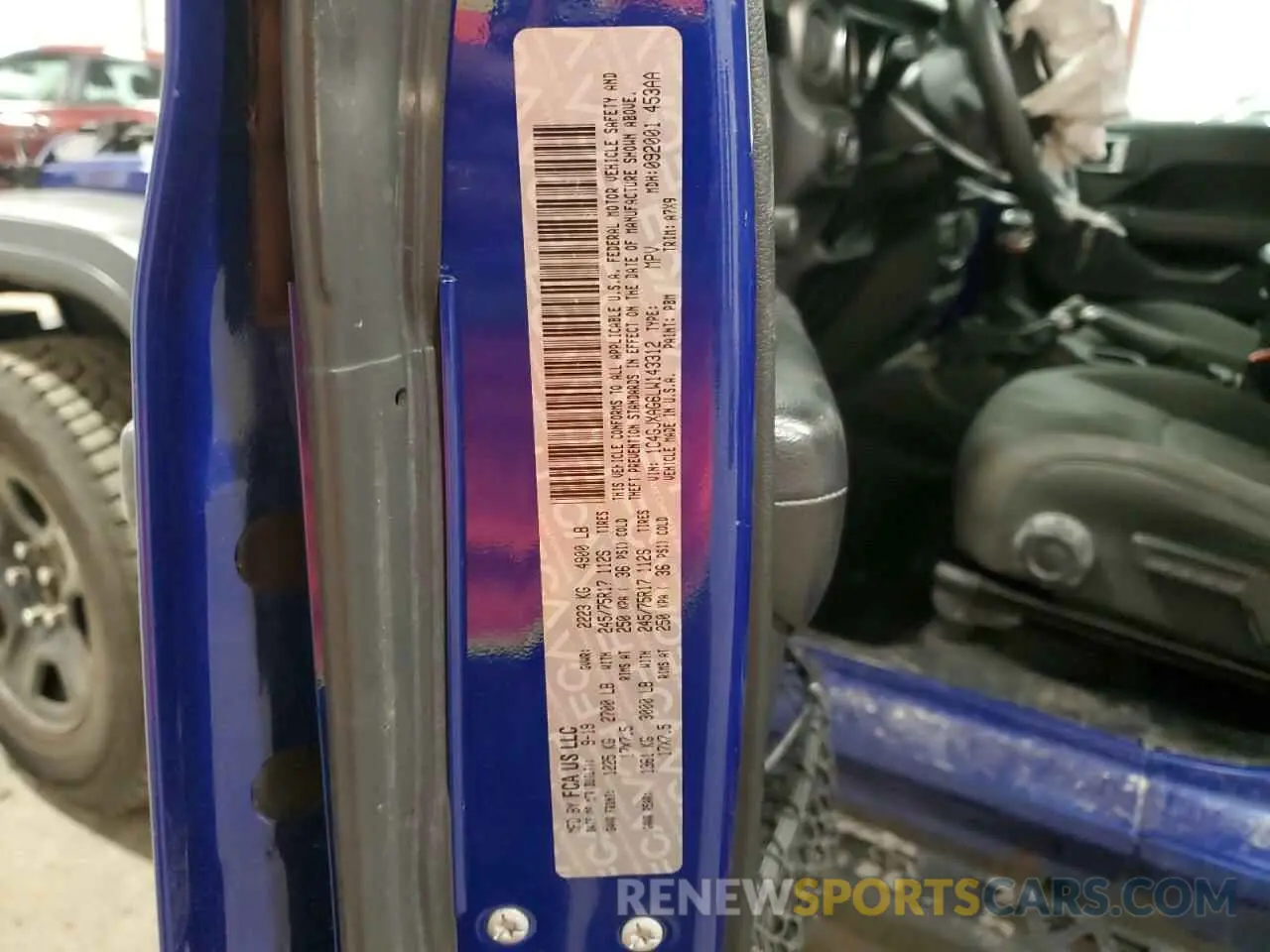 14 fotografías del automóvil dañado 1C4GJXAG6LW143312 JEEP WRANGLER 2020