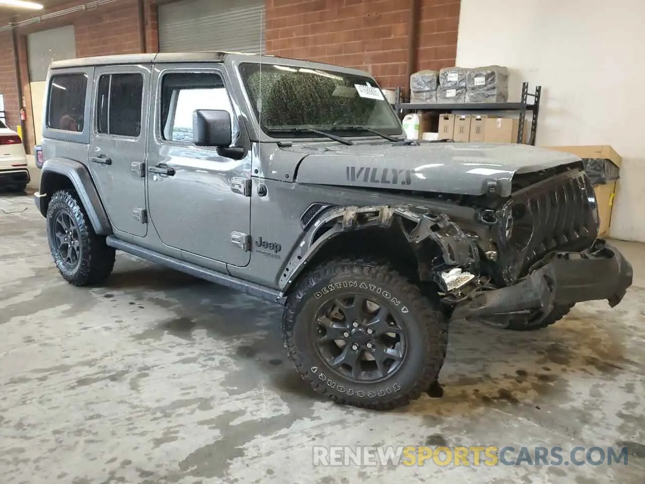 4 fotografías del automóvil dañado 1C4HJXDG0LW343859 JEEP WRANGLER 2020