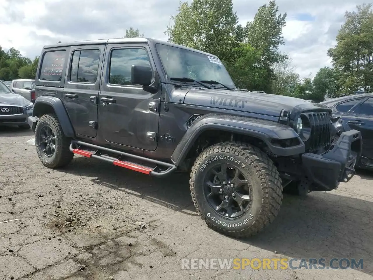 4 fotografías del automóvil dañado 1C4HJXDG3LW224610 JEEP WRANGLER 2020